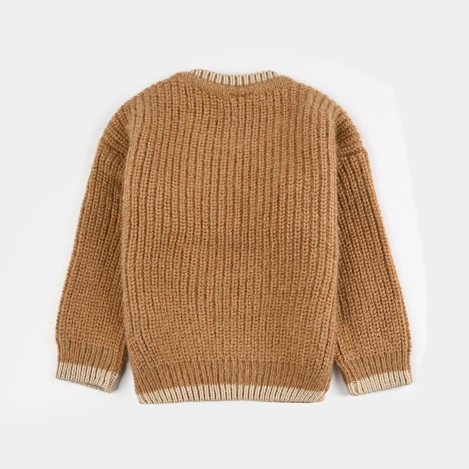 Infant Boys Acrylic Sweater-Happy-Lt.Brown - Image 7