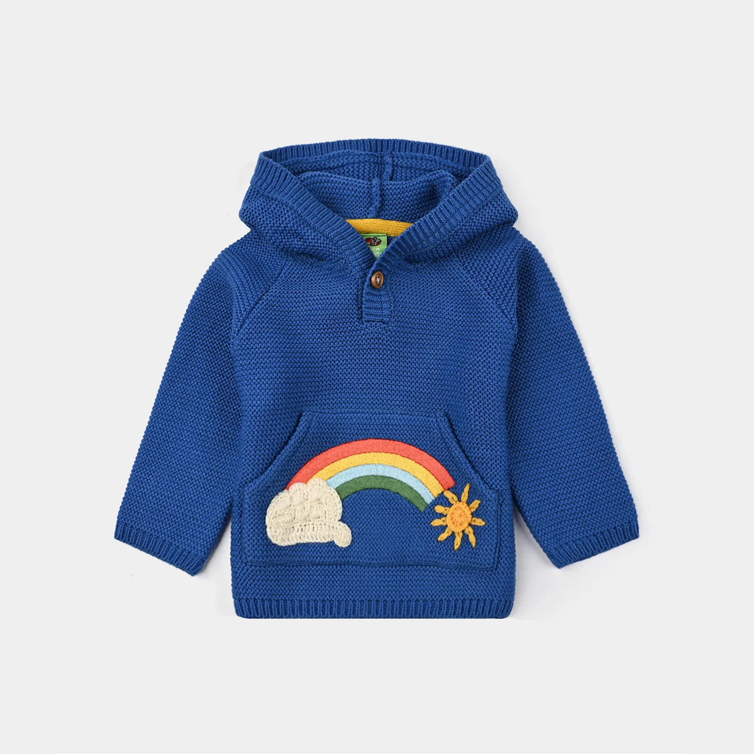 Infant Boys Acrylic Sweater (Rainbow) - Royal Blue - Image 3
