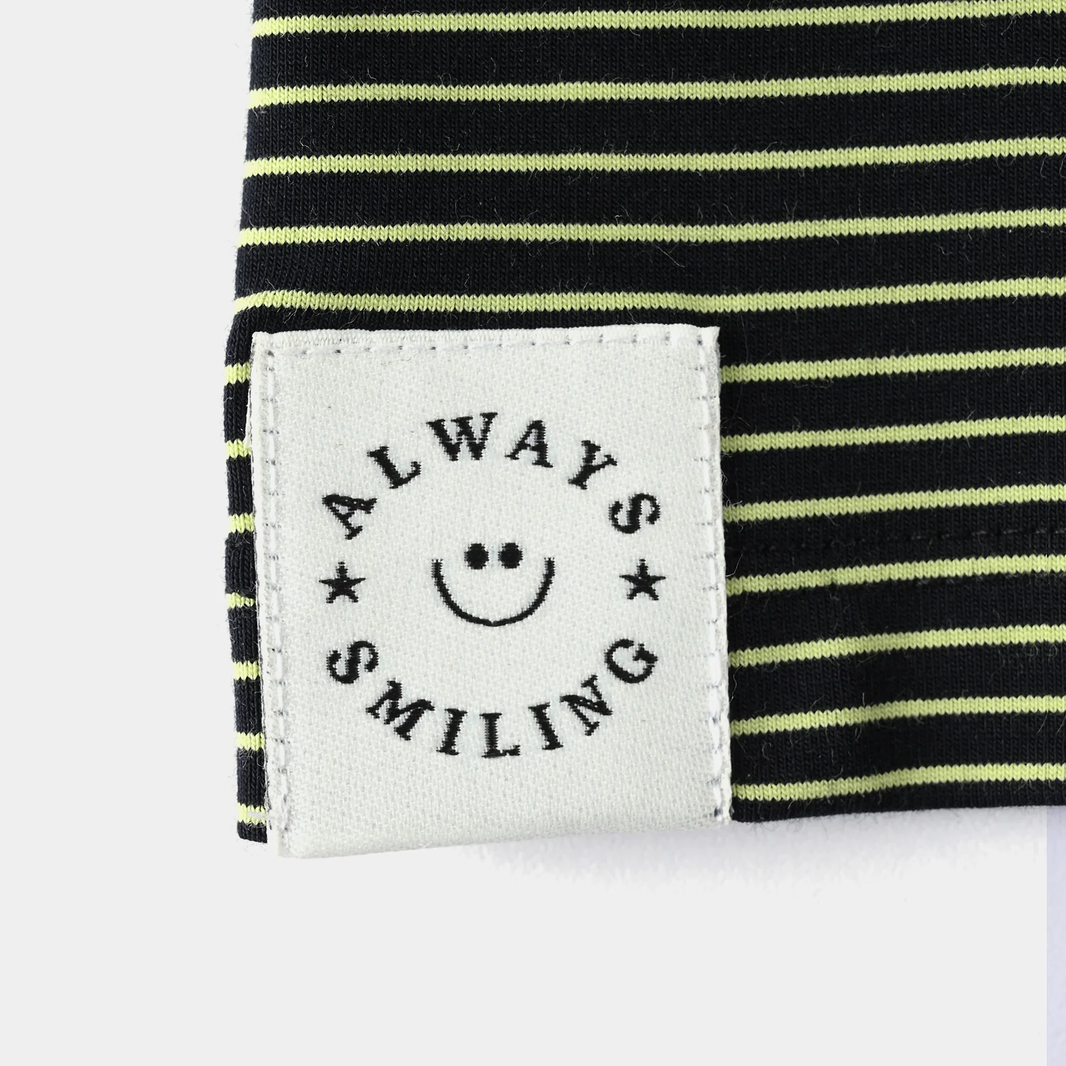 Infant Boys Yarn Dyed Round Neck T-Shirt (Always Smiling) - Black - Image 3