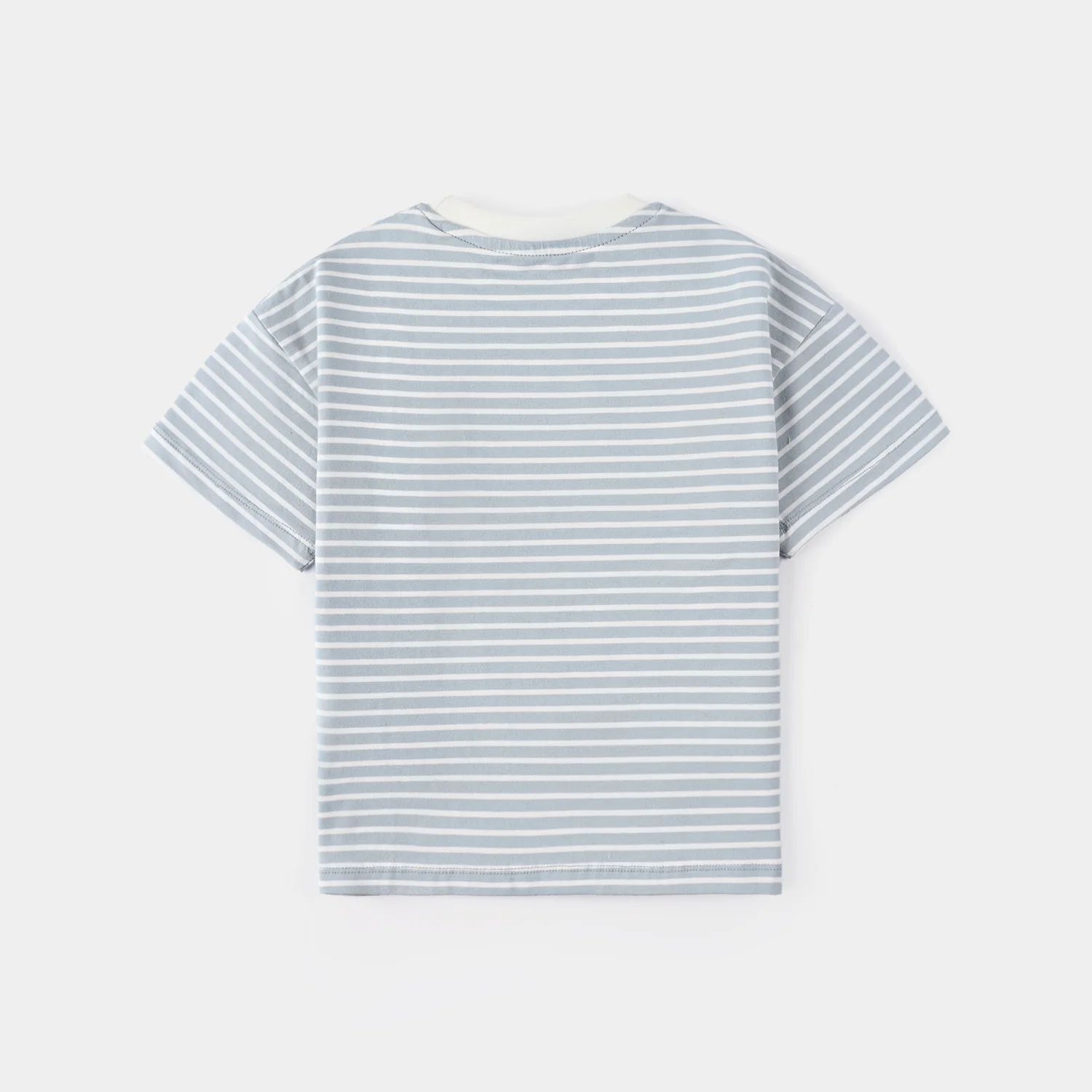 Infant Boys Yarn Dyed Round Neck T-Shirt (Race) - Grey - Image 4