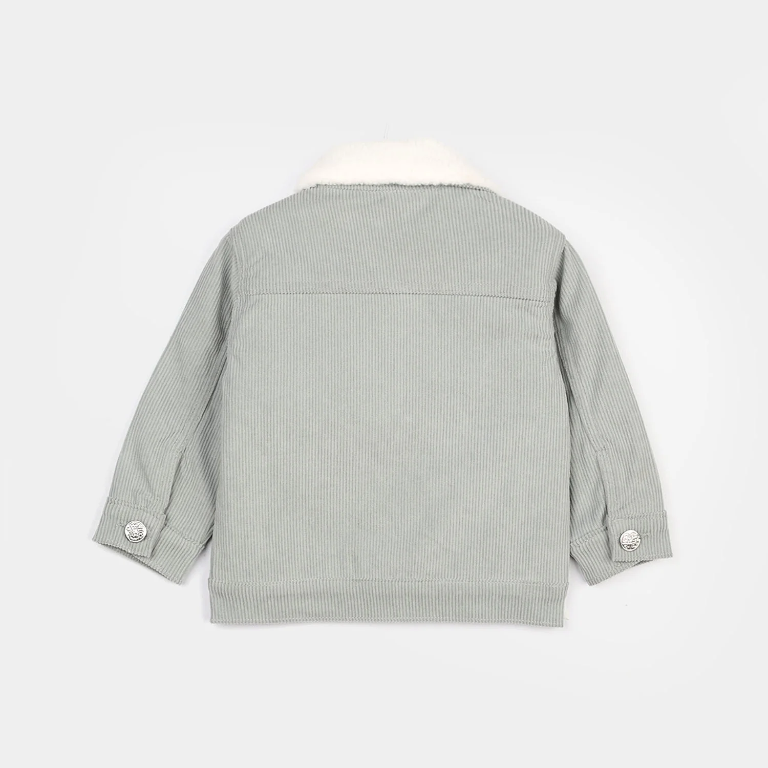 Infant Boys Corduroy Jacket Smile Face - Grey - Image 6