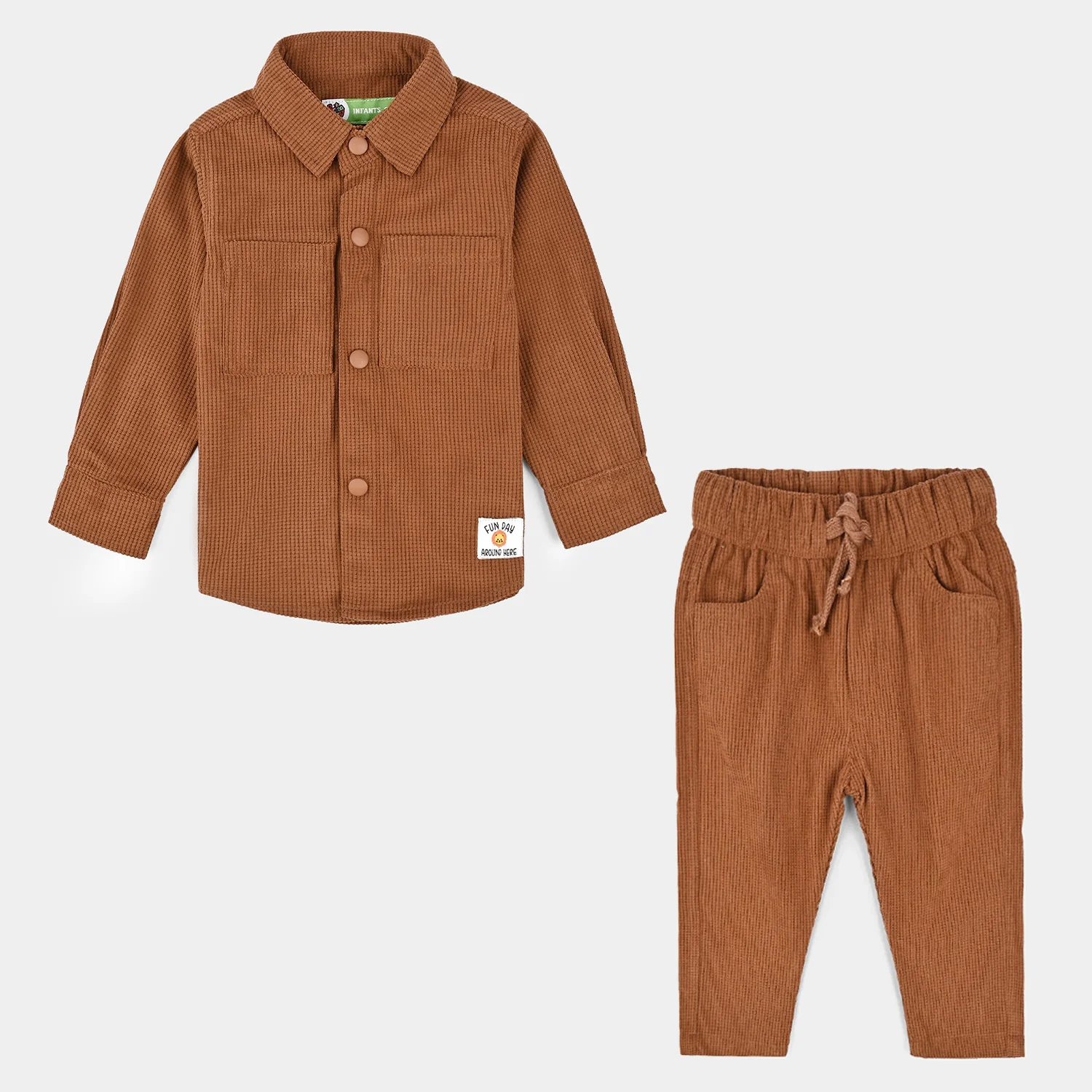 Infant Boys Corduroy Suit - Brown