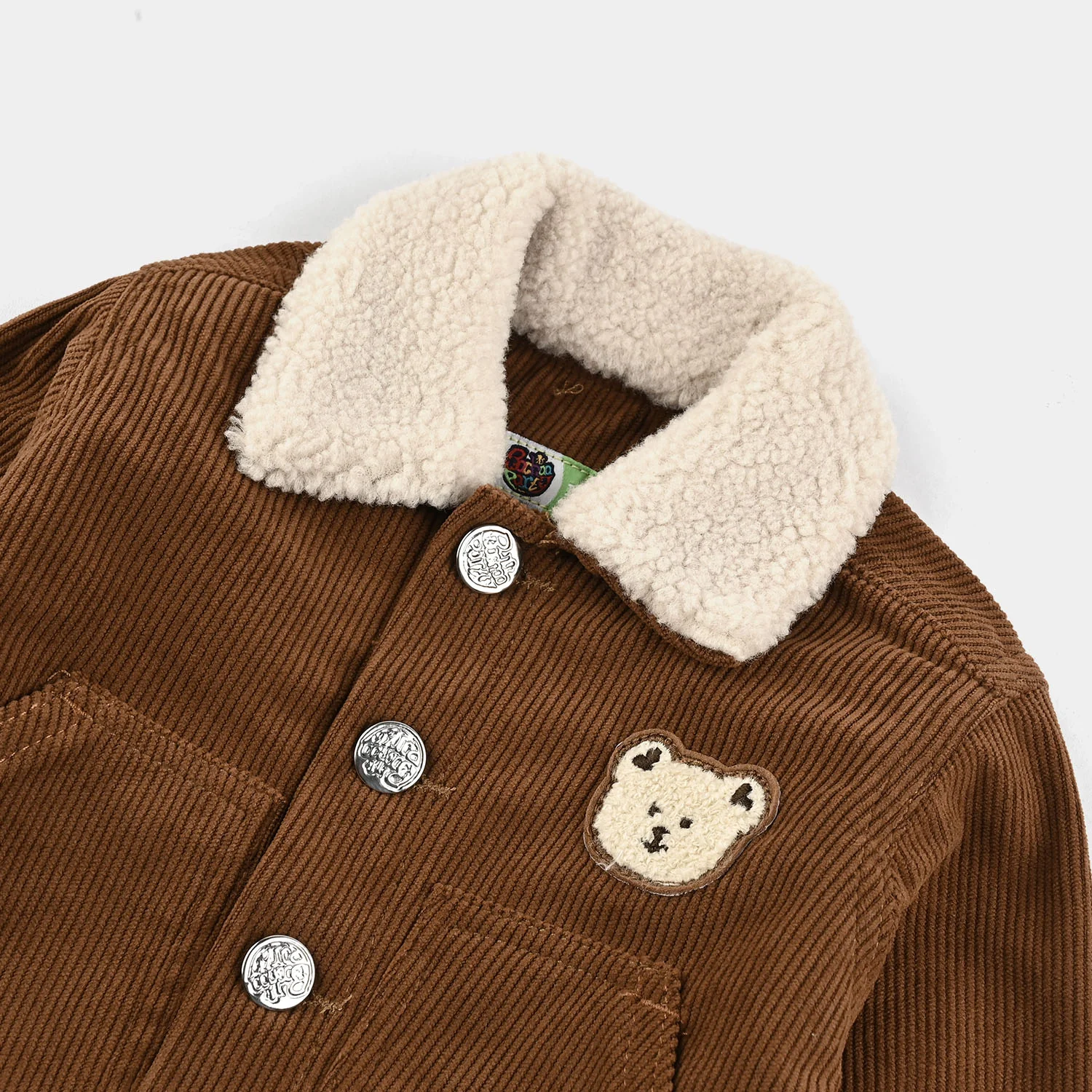 Infant Boys Corduroy Woven Jacket Teddy - Brown - Image 2