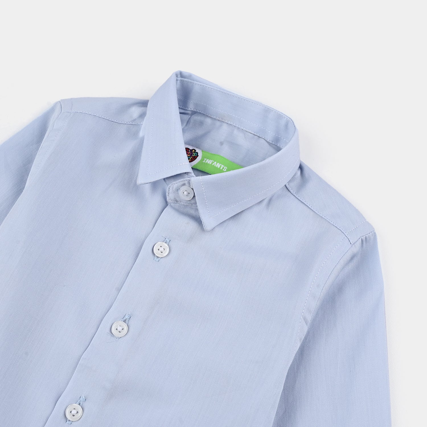 Infant Boys Cotton Formal Shirt - Light Blue - Image 2