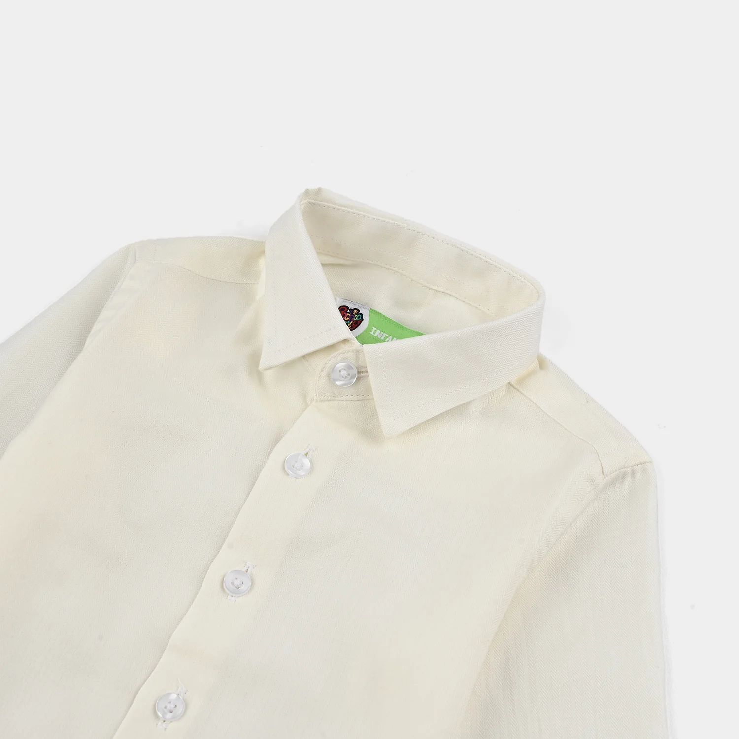 Infant Boys Cotton Formal Shirt - White - Image 2