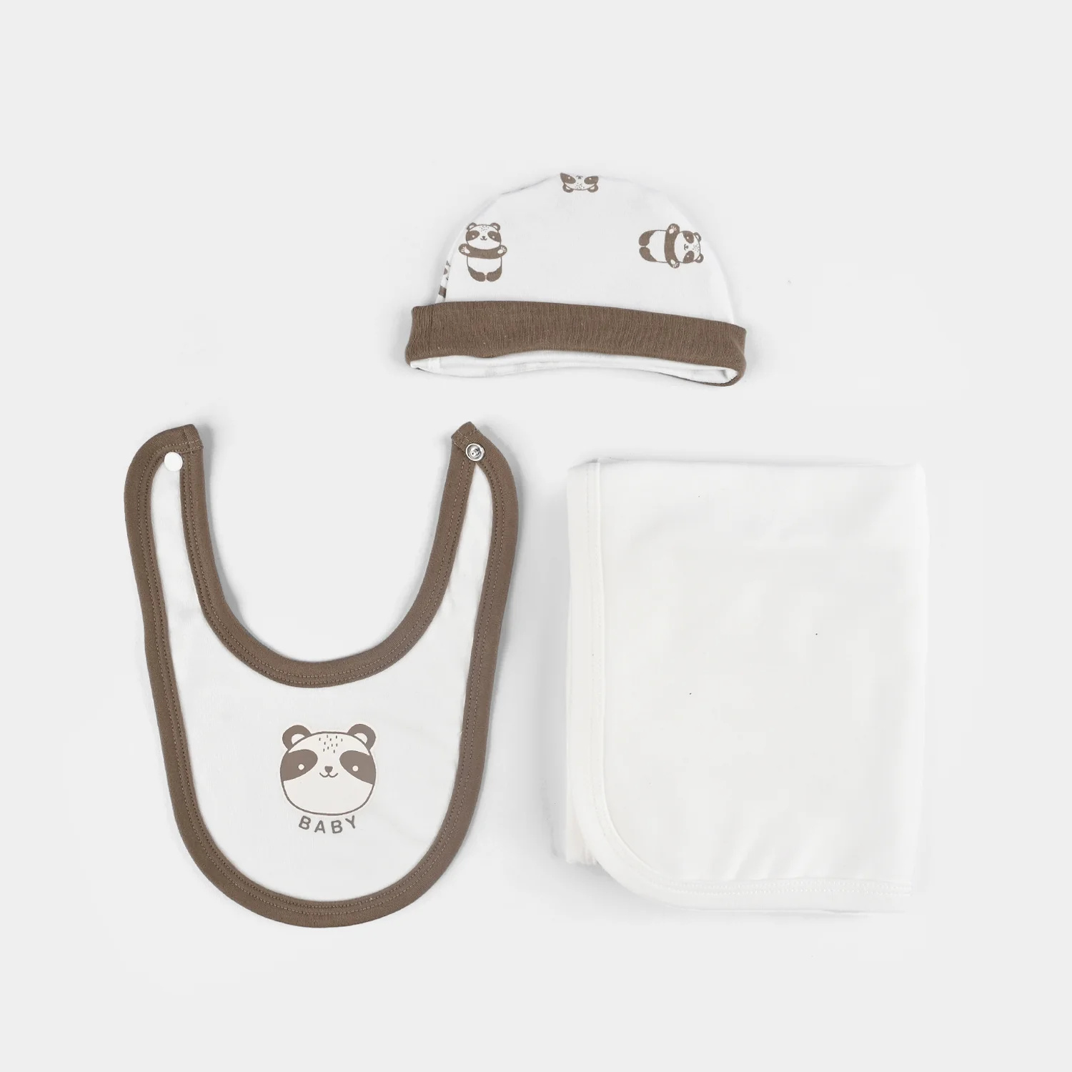 Infant Boys Cotton Interlock 5 PC-Brown/White - Image 2