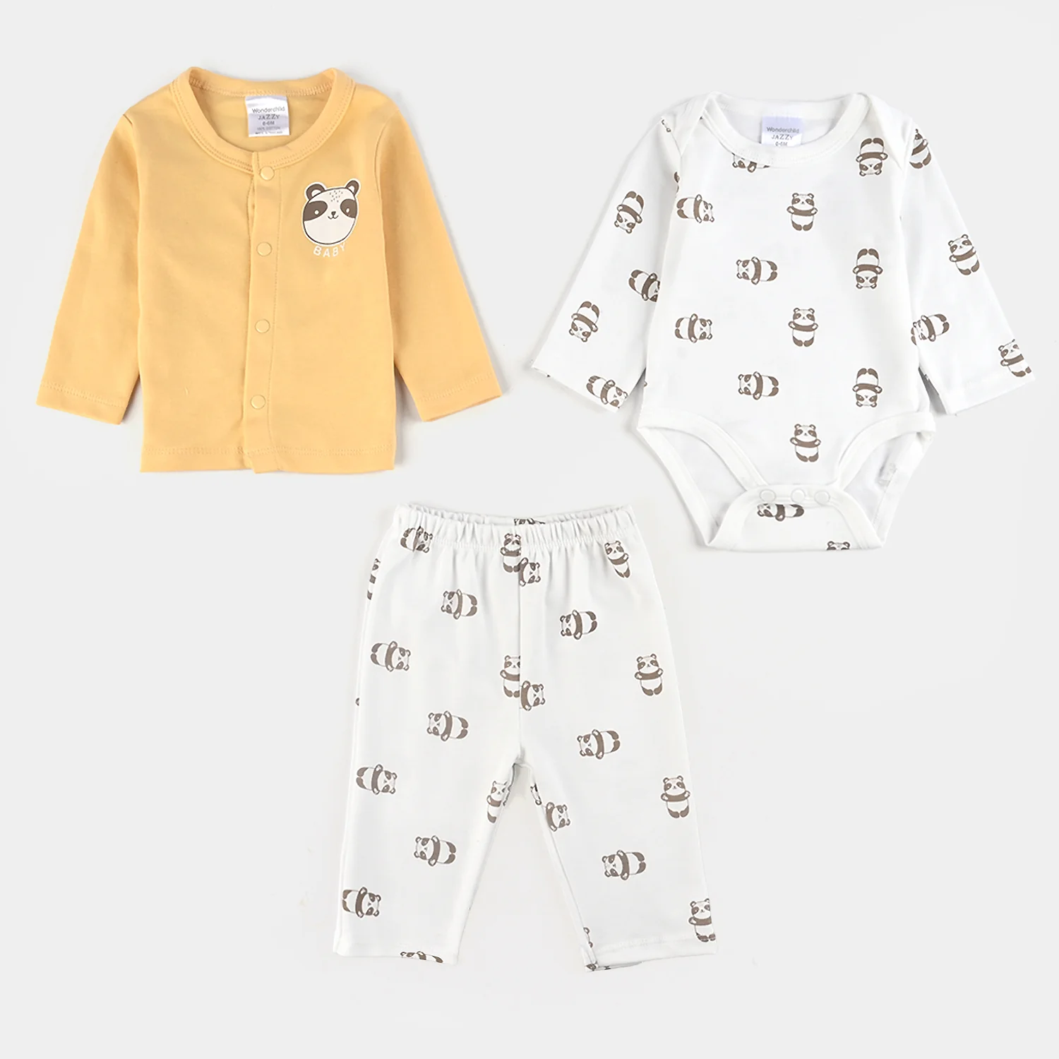 Infant Boys Cotton Interlock 7 PC Set-Yellow/White - Image 2