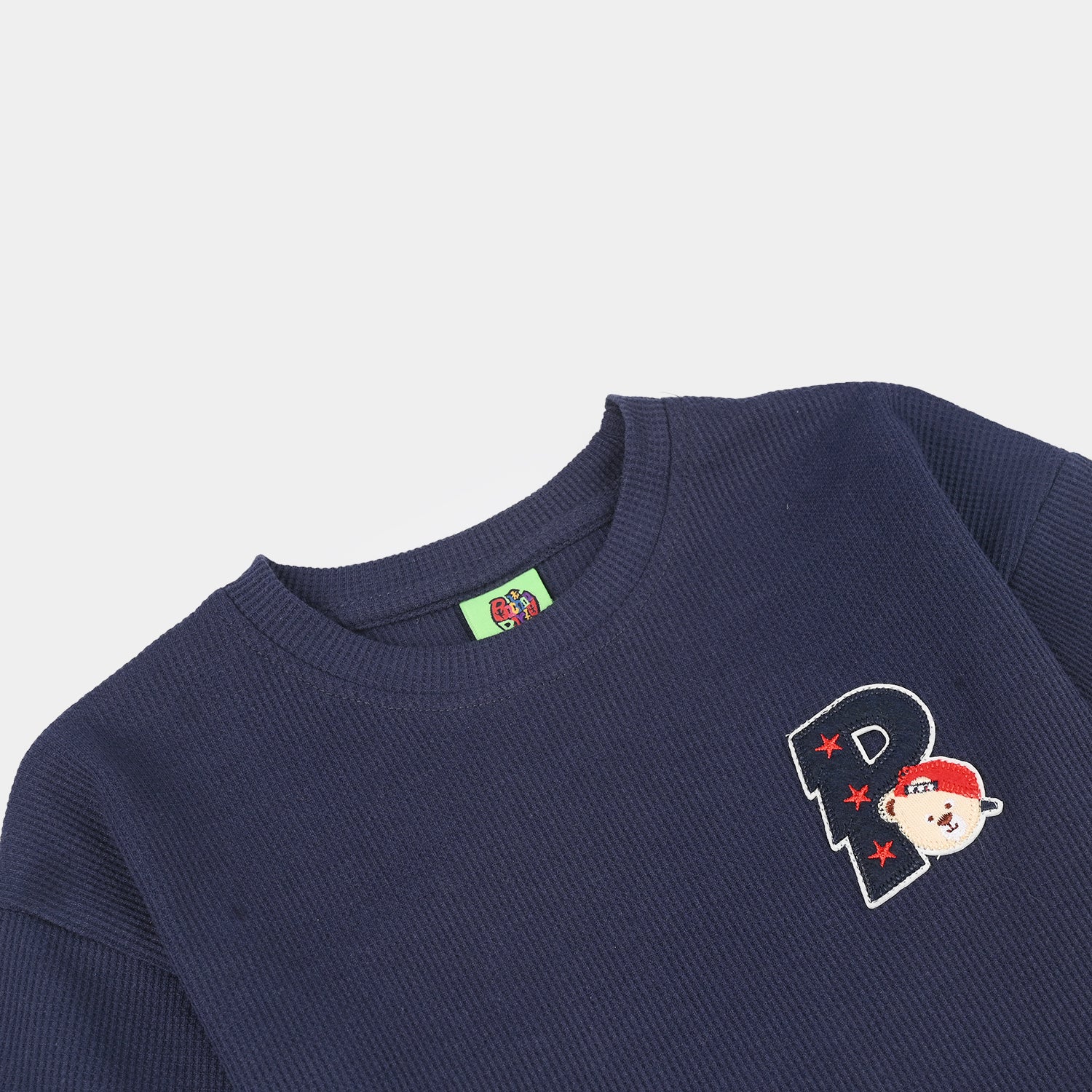 Infant Boys Cotton Interlock Knitted Suit - Navy - Image 3