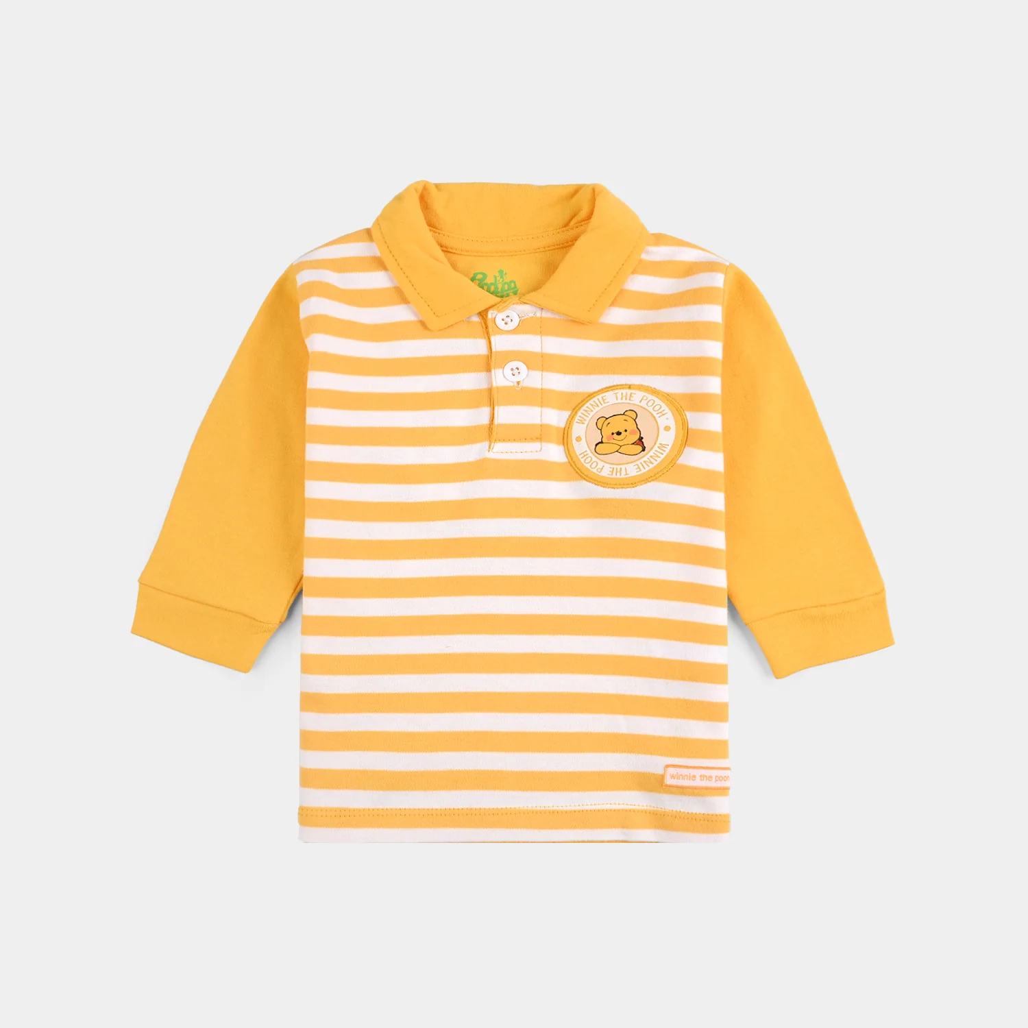Infant Boys Cotton Interlock Pant + Tee F/S-Yellow - Image 2