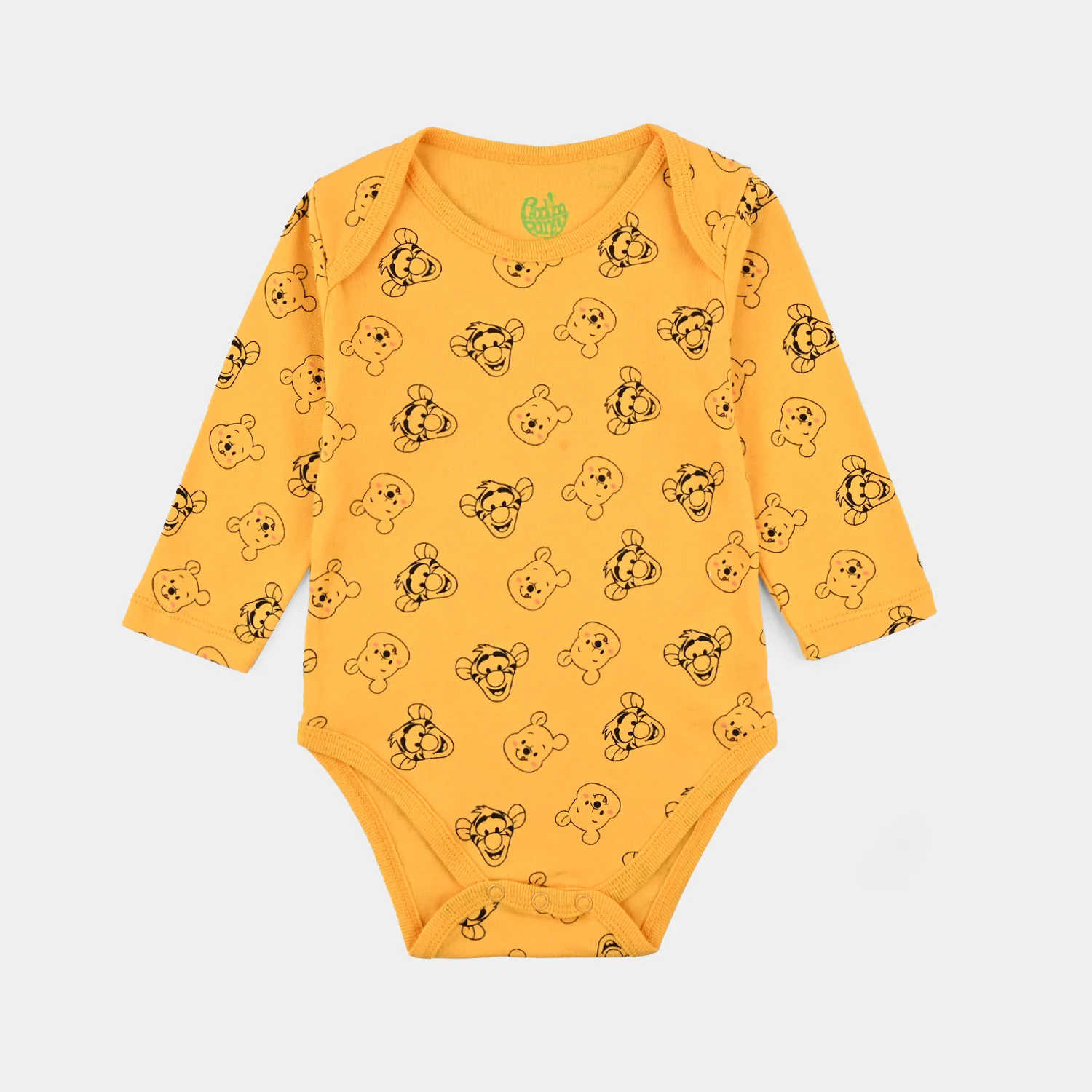 Infant Boys Cotton Interlock Basic Romper F/S Pack OF 3-Yellow/White - Image 2