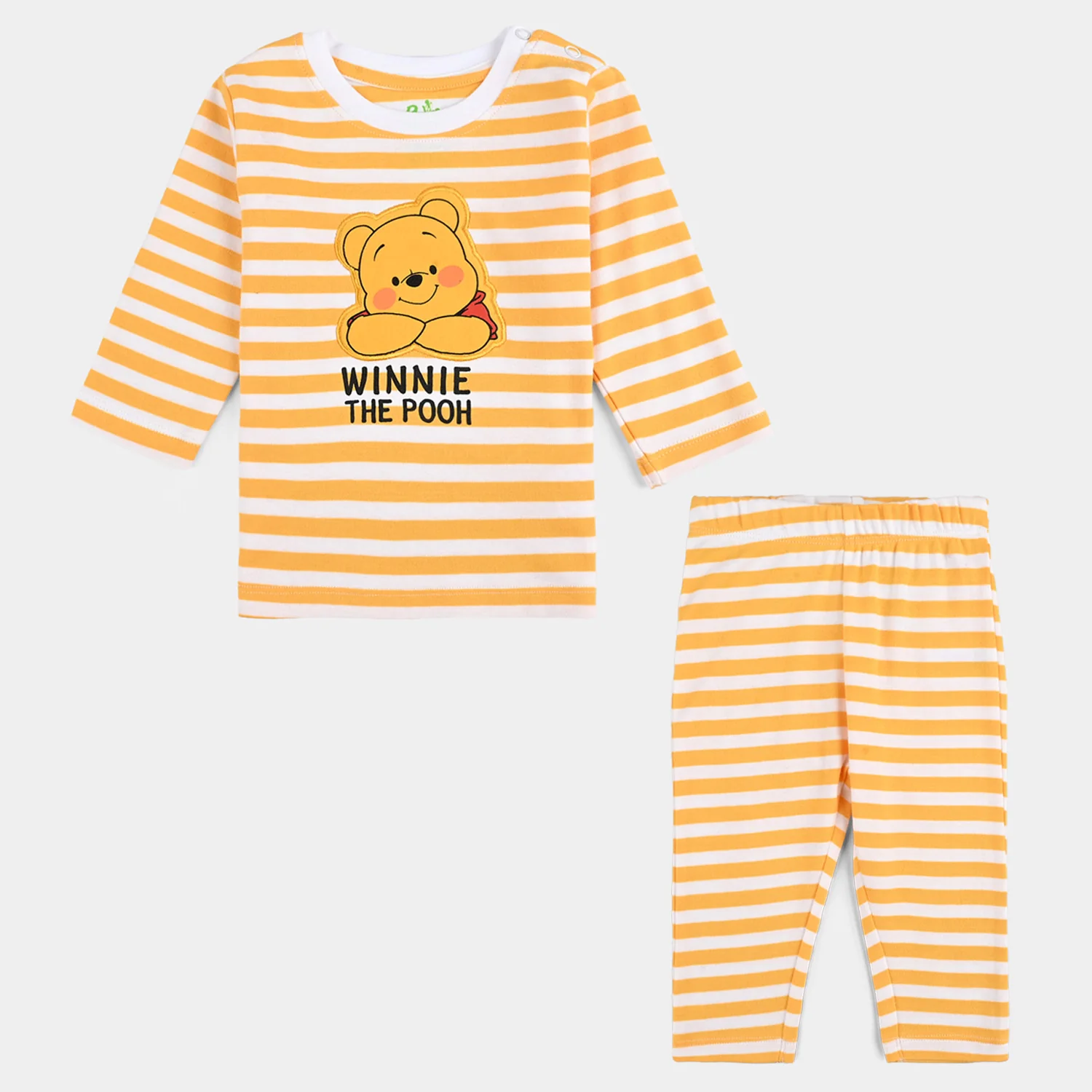 Infant Boys Cotton Interlock Pyjama - White/Yellow