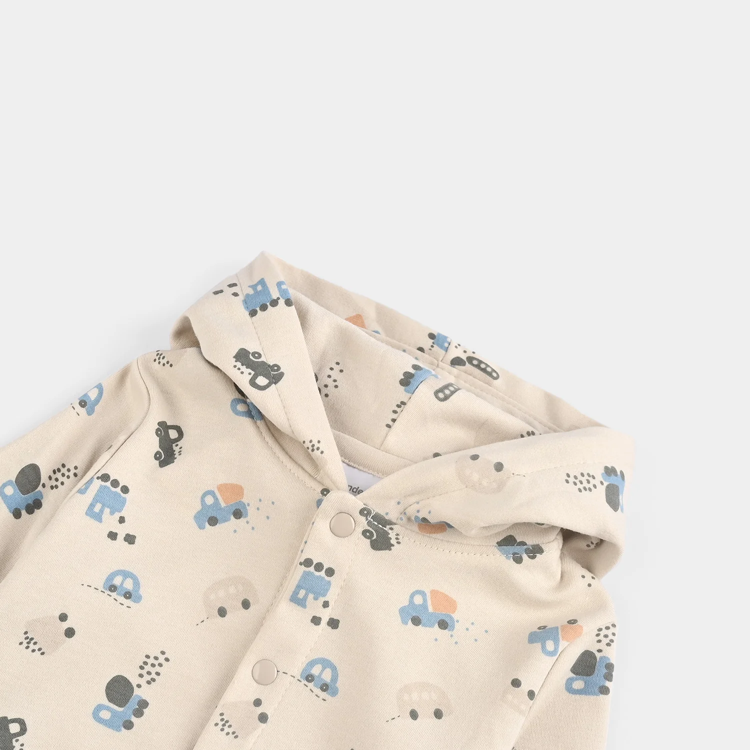 Infant Boys Cotton Interlock Romper-BEIGE - Image 2