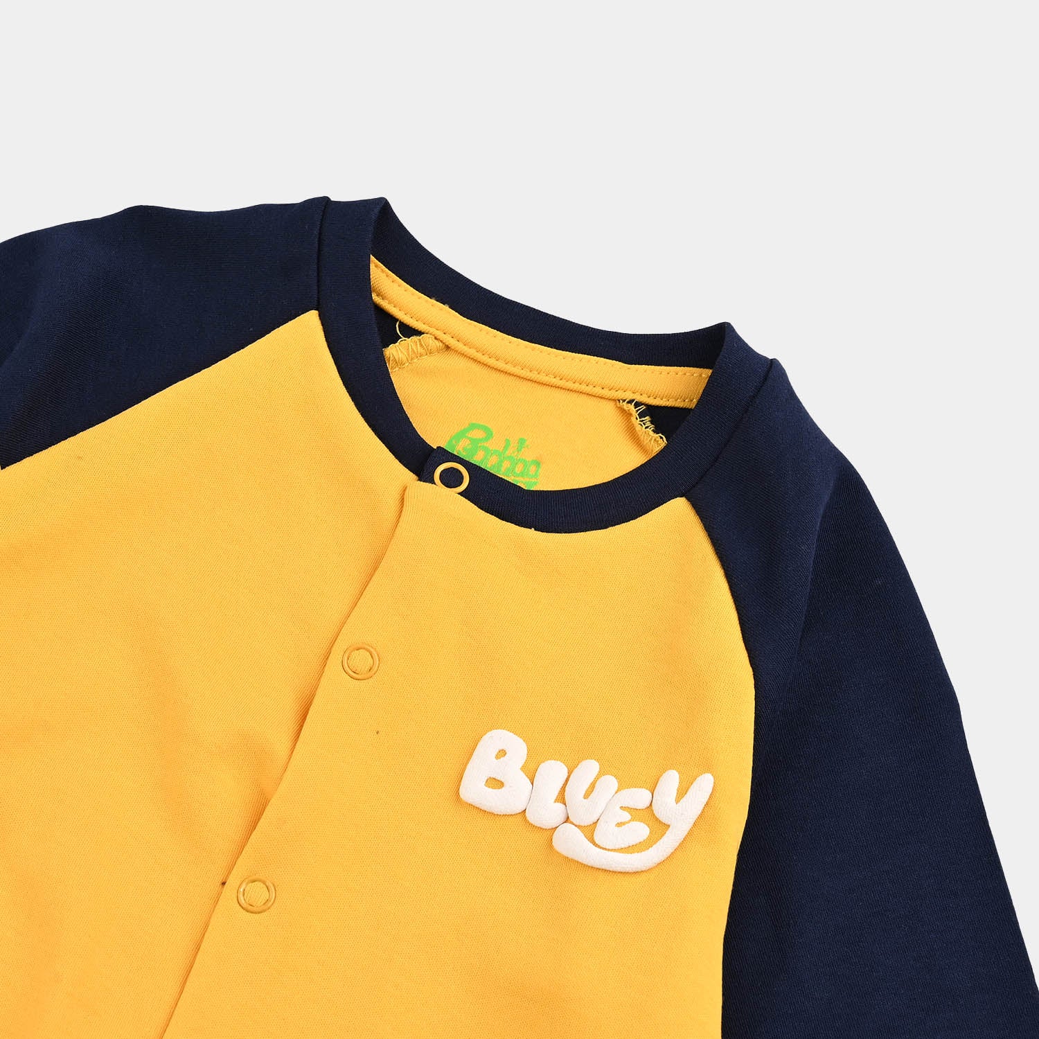 Infant Boys Cotton Interlock Romper - Yellow - Image 2