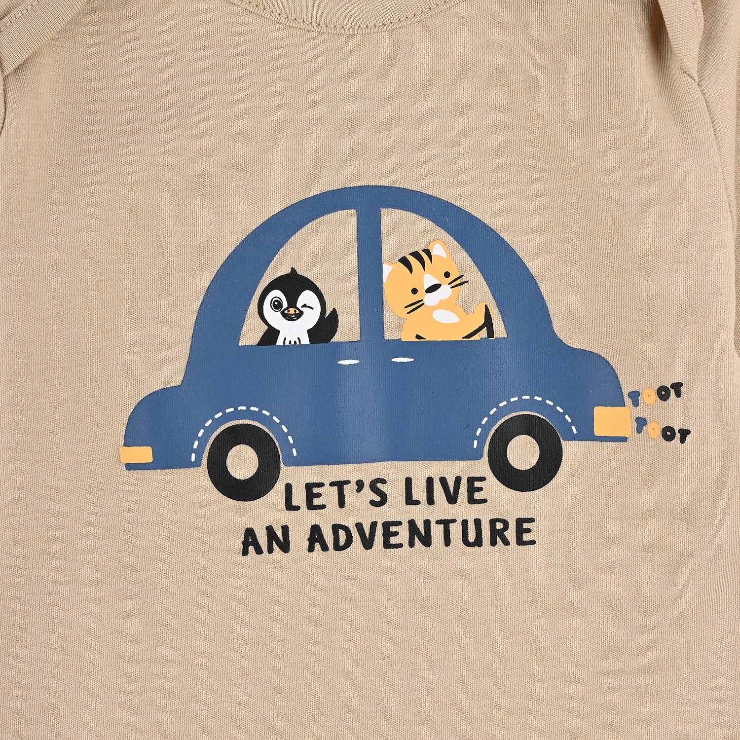 Infant Boys Cotton Interlock Romper - LIVE ADVENTURE - Image 2