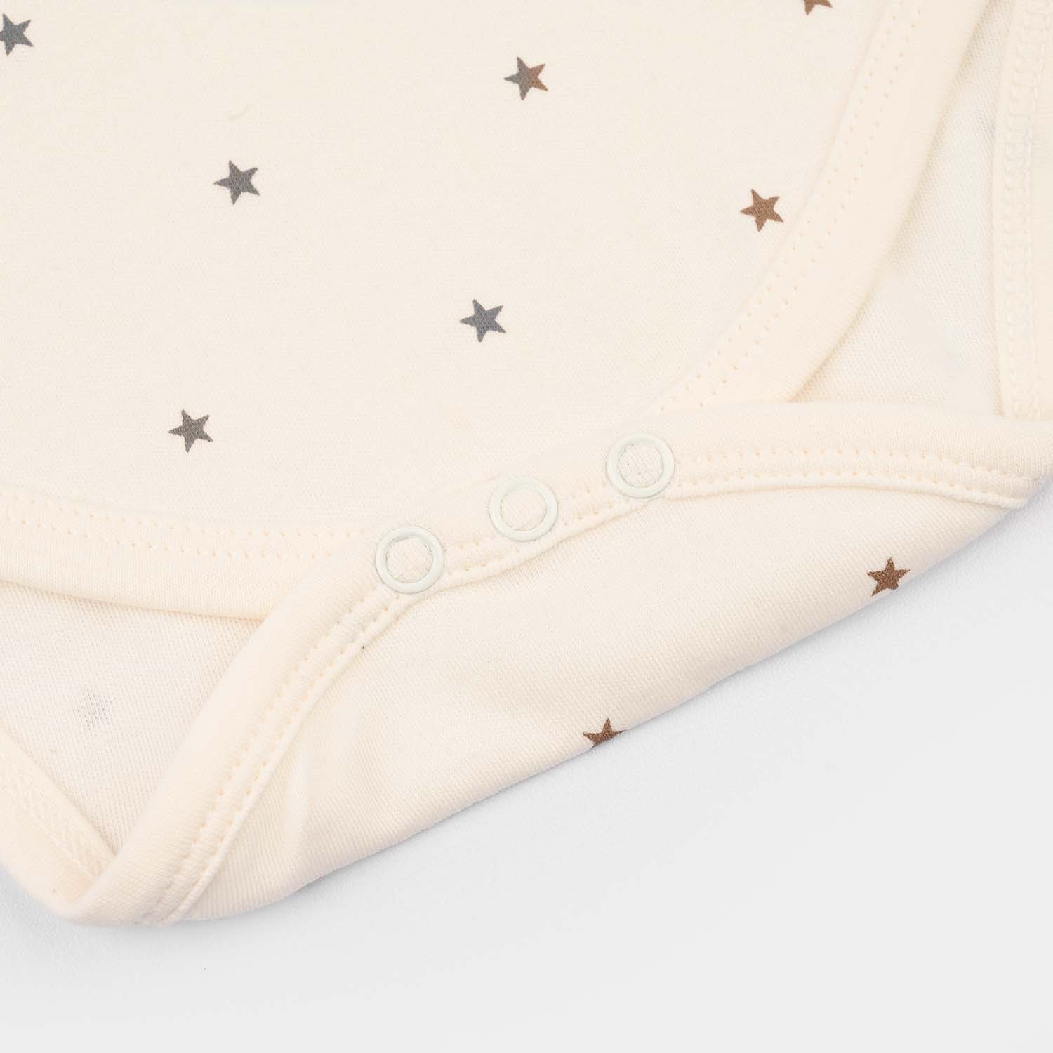 Infant Boys Cotton Interlock Romper (I Love My Daddy) - Off-White - Image 3