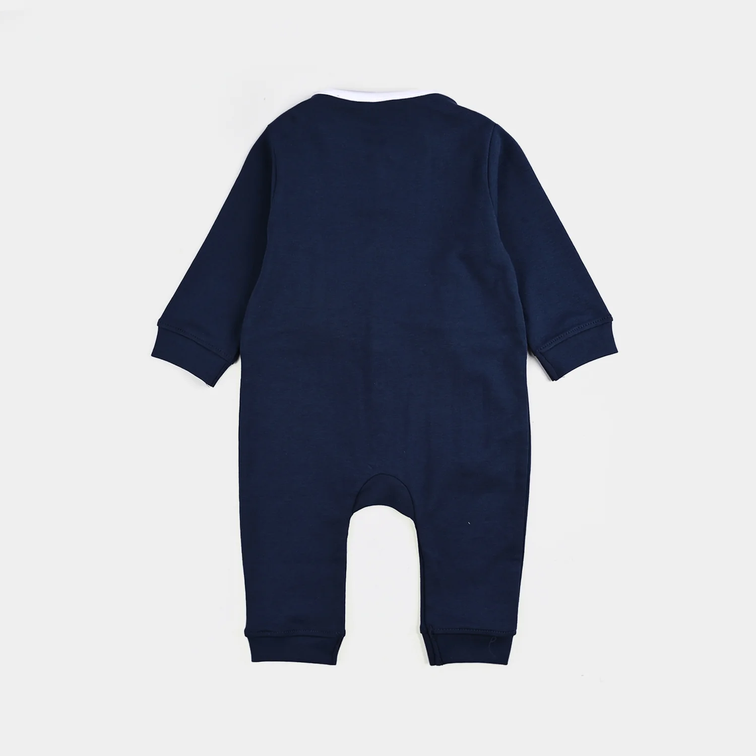 Infant Boys Cotton Interlock Romper NAVY FASHION SUSPENDER-NAVY - Image 4