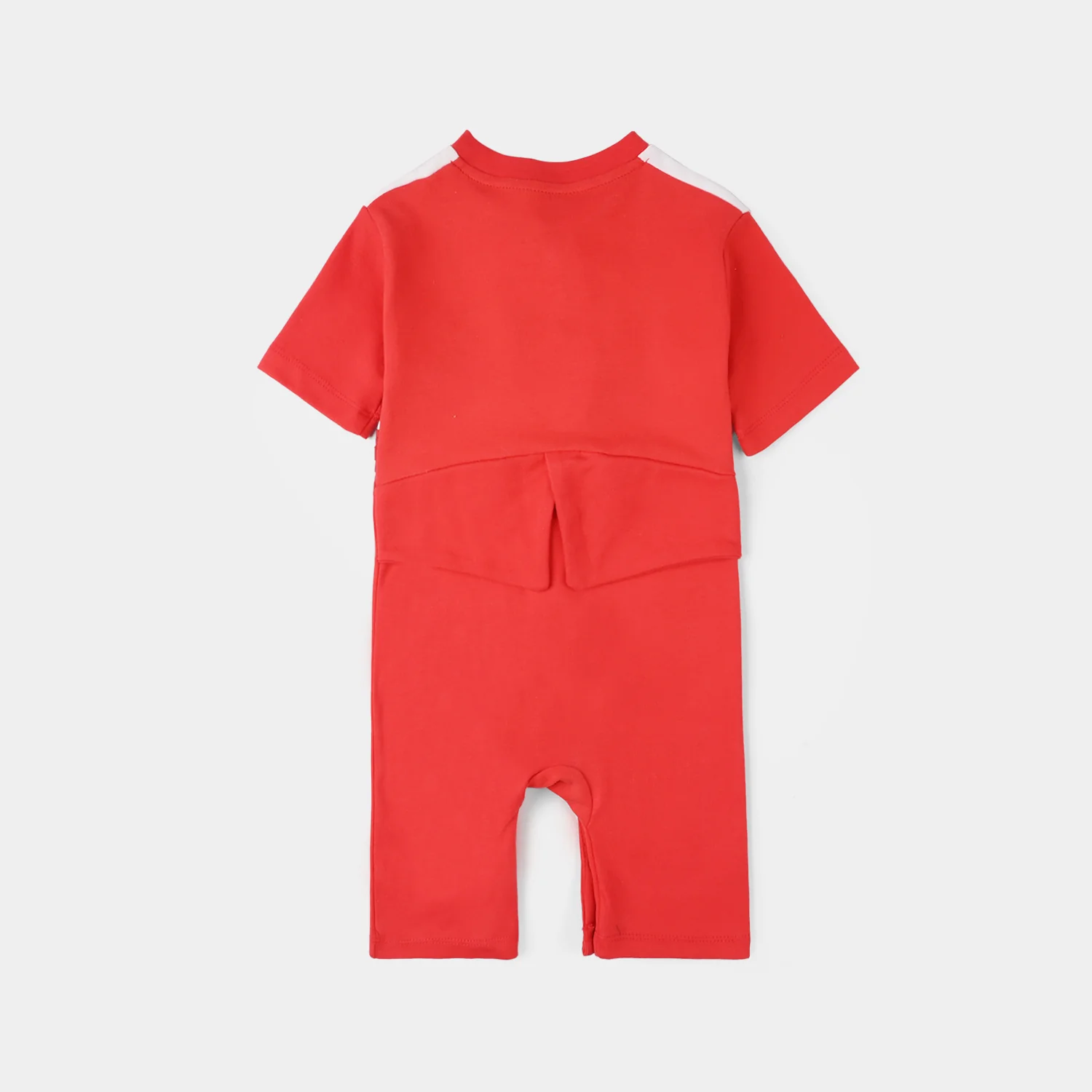Infant Boys Cotton Interlock Romper (Red Bow) - Red - Image 4