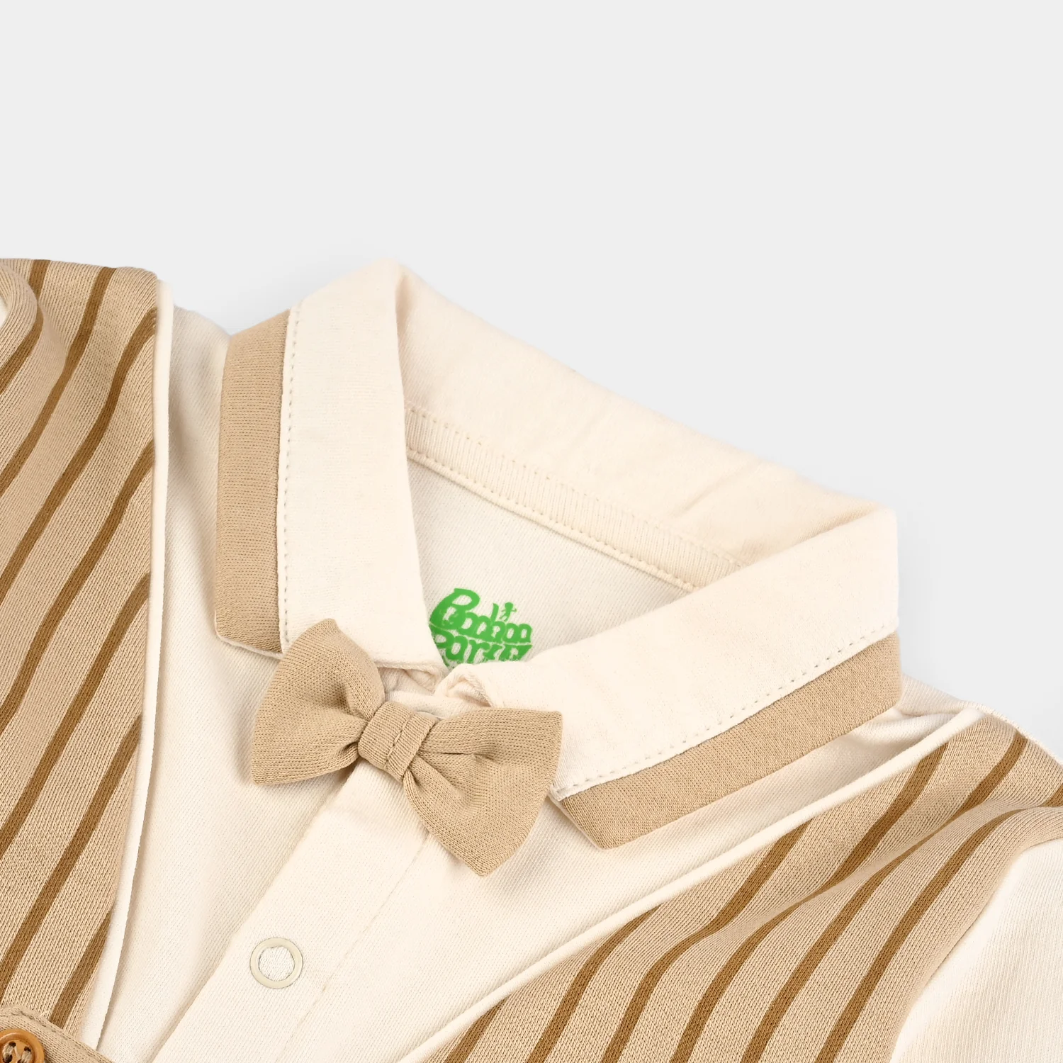 Infant Boys Cotton Interlock Suit BROWN CHIC SUIT - Image 7