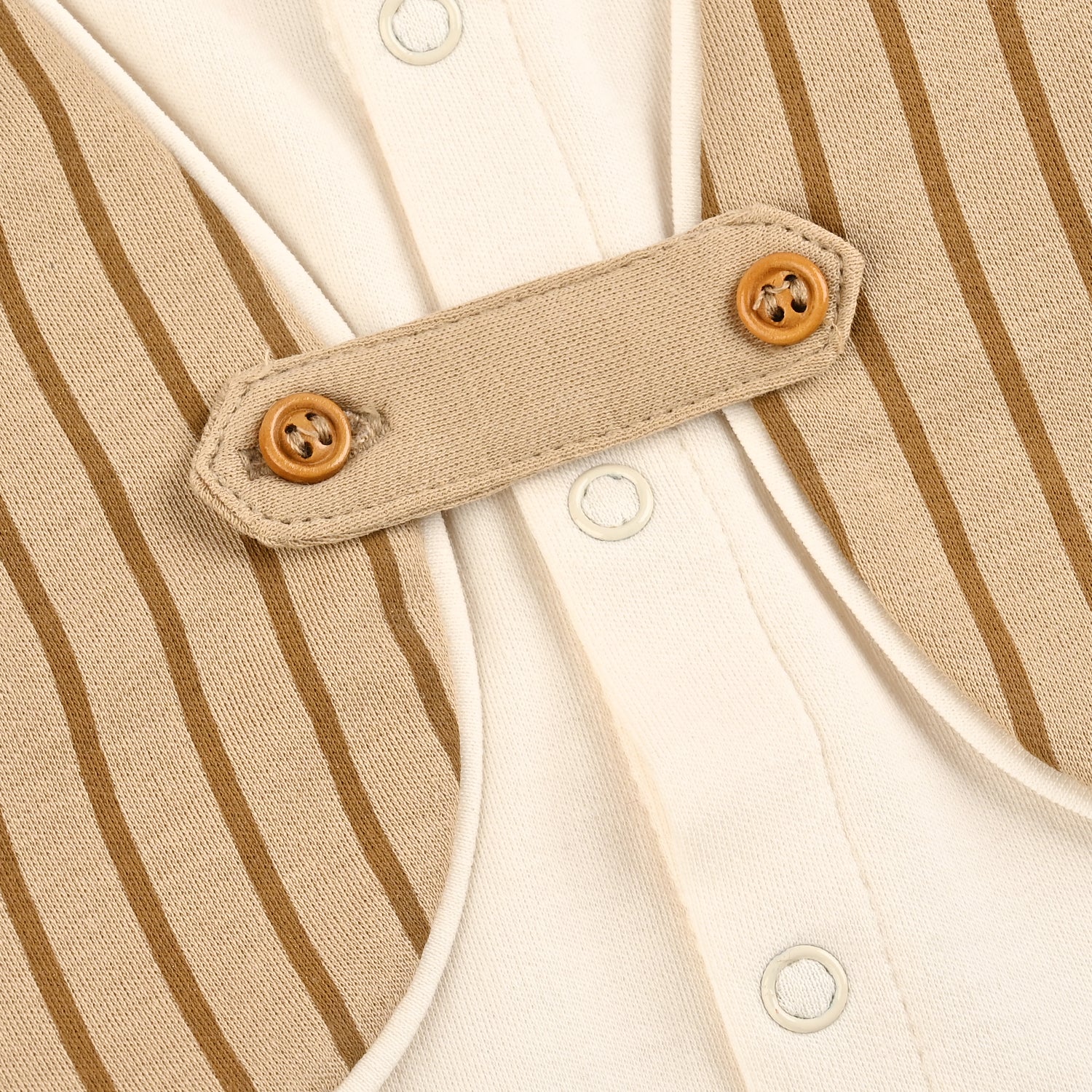 Infant Boys Cotton Interlock Suit BROWN CHIC SUIT - Image 8