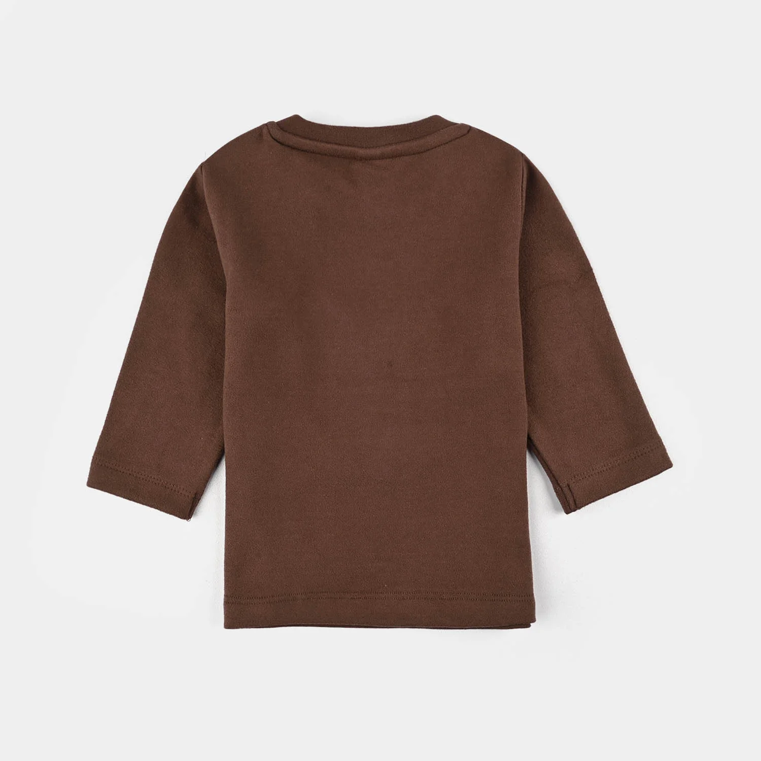 Infant Boys Cotton Interlock Suit - BROWN - Image 3