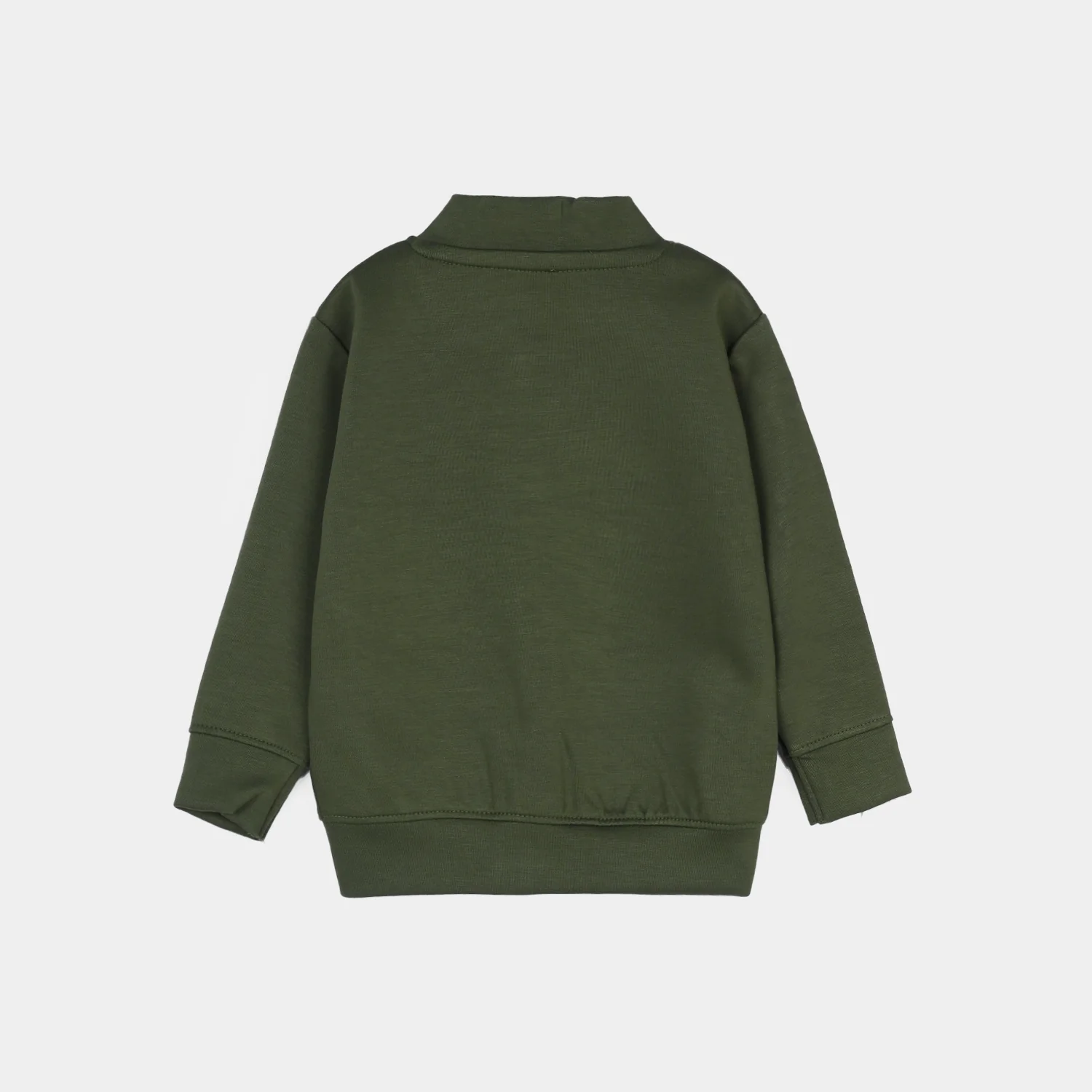 Infant Boys Cotton Interlock Suit - Olive Green - Image 5