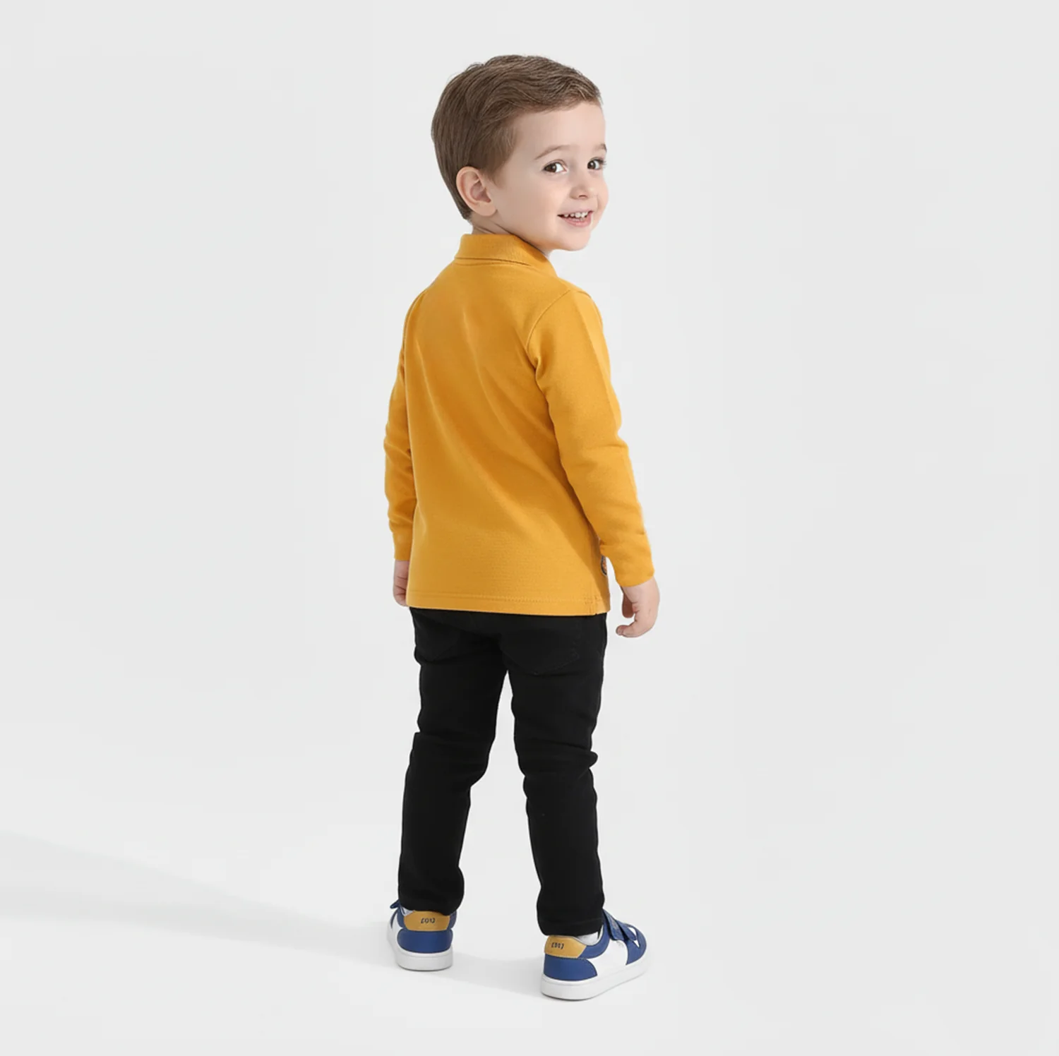 Infant Boys Cotton Interlock Suit-York Yellow - Image 3
