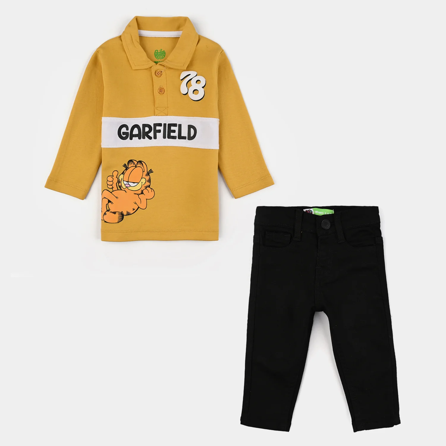 Infant Boys Cotton Interlock Suit-York Yellow - Image 4