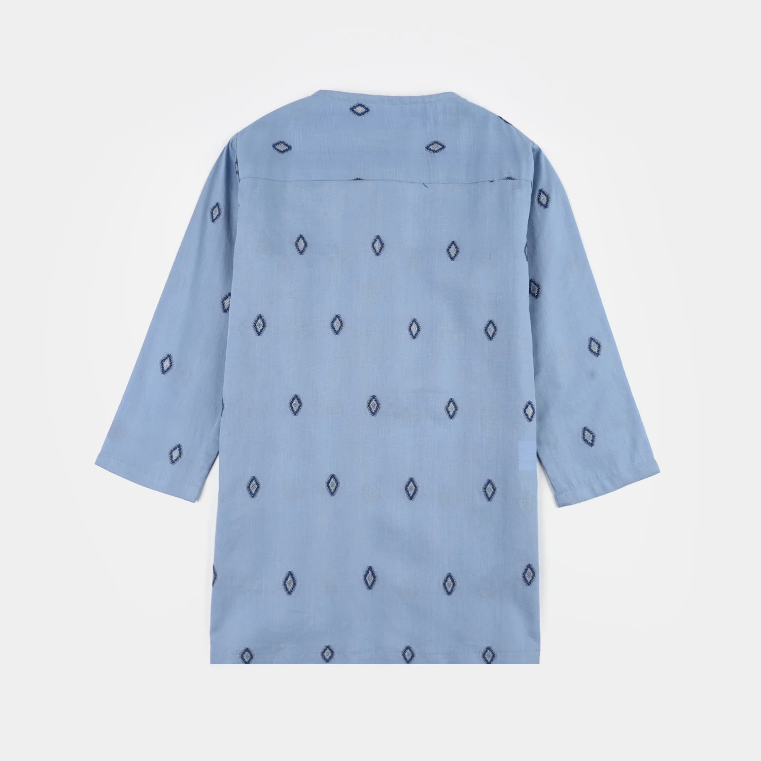 Infant Boys Cotton Jacquard Printed Kurta (Tribal) - Image 3