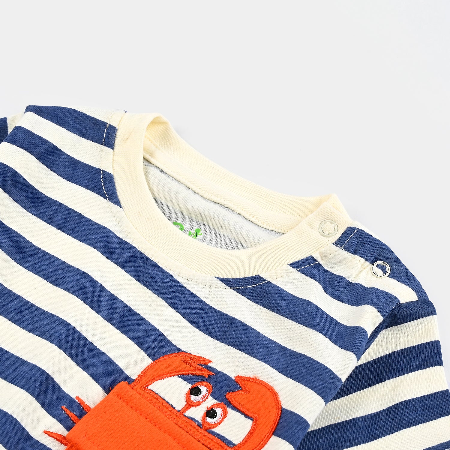 Infant Boys Cotton Jersey Round Neck T-Shirt (Fish & Crab) - Multicolor - Image 2