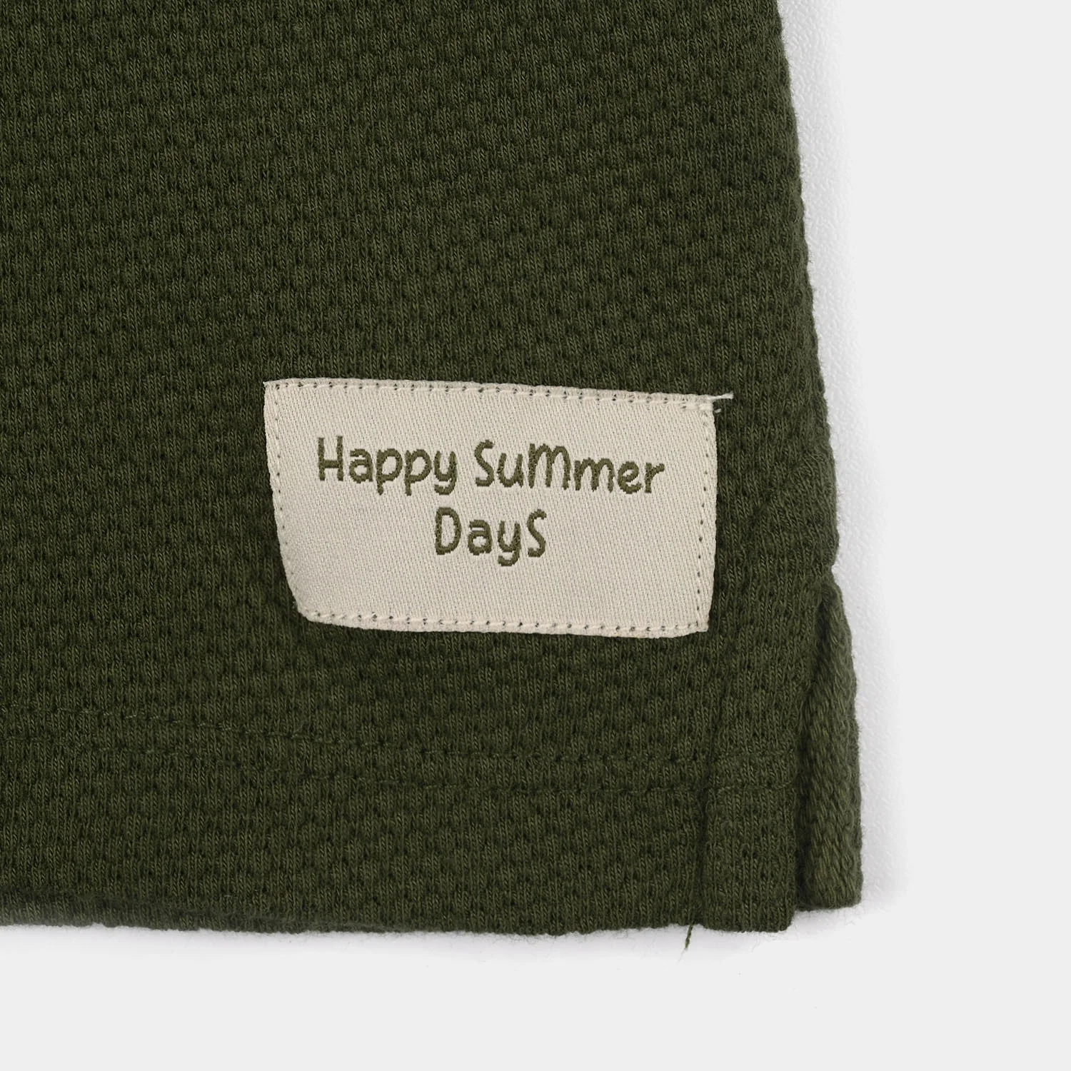 Infant Boys Cotton PK Polo (Happy Summer Day) - Chive Green - Image 3