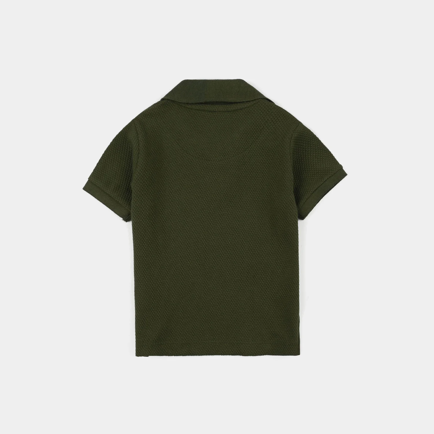 Infant Boys Cotton PK Polo (Happy Summer Day) - Chive Green - Image 4