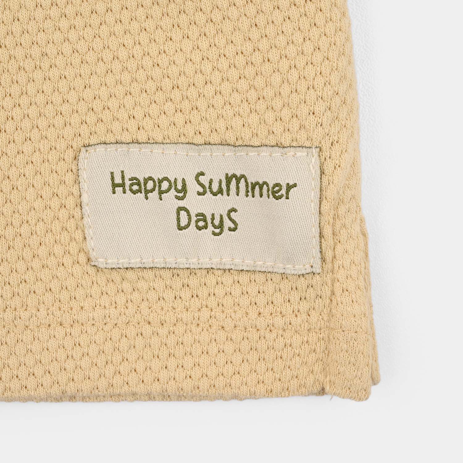 Infant Boys Cotton PK Polo - Warm Sand - Image 4