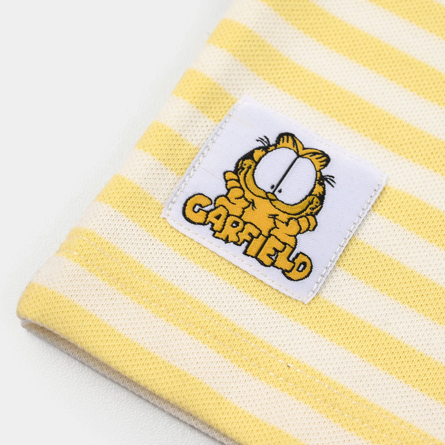 Infant Boys Cotton PK Sando (Plain 2) - Yellow/Stripes - Image 3