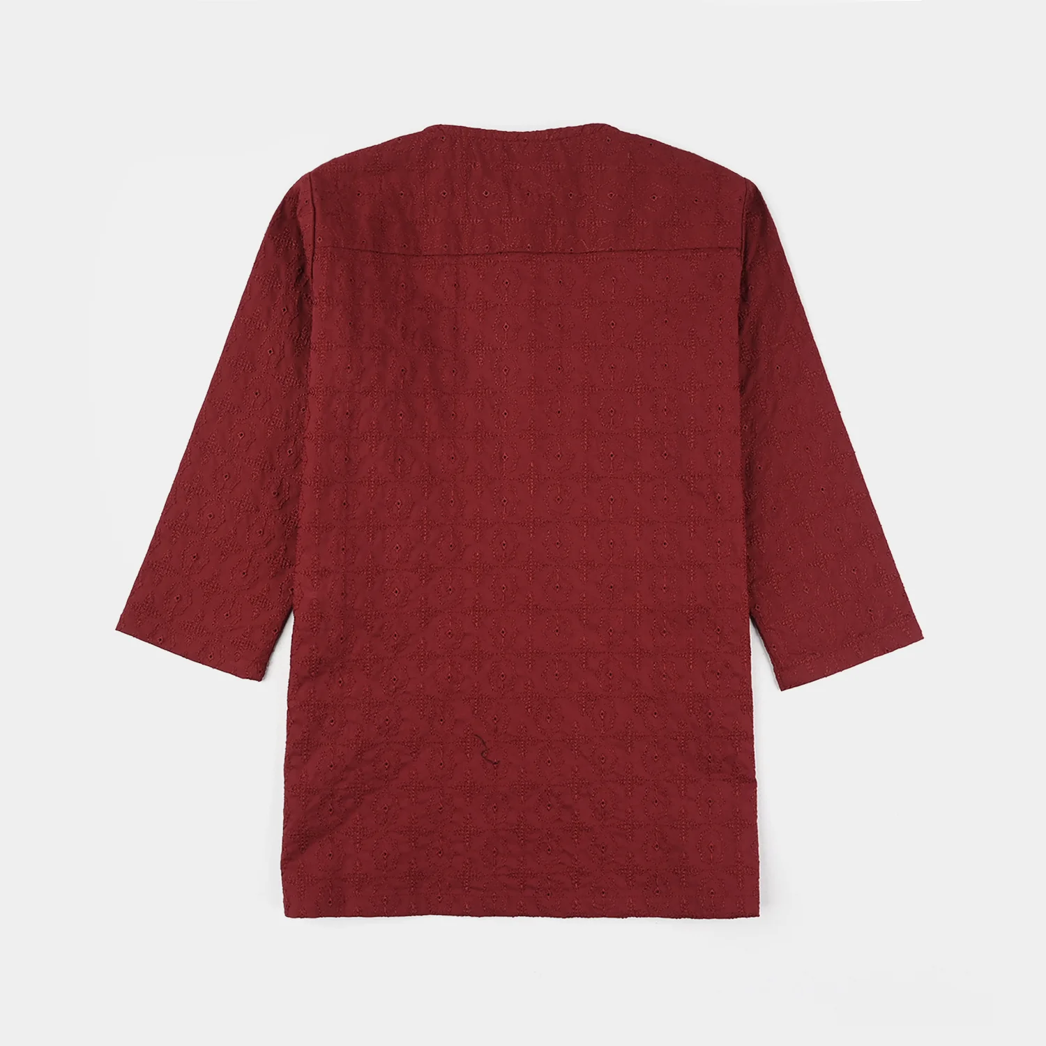 Infant Boys Cotton Poplin Kurta (Winery Chicken Kari) - Maroon - Image 4