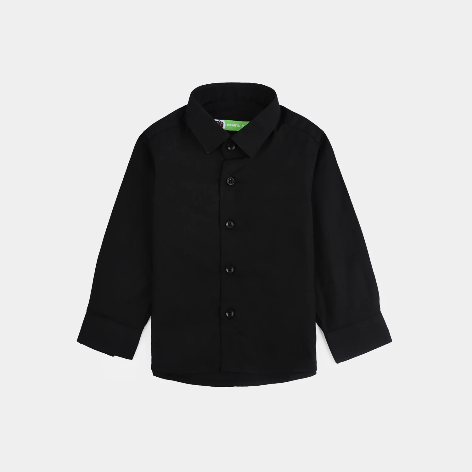 Infant Boys Cotton Poplin Formal Shirt-BLACK