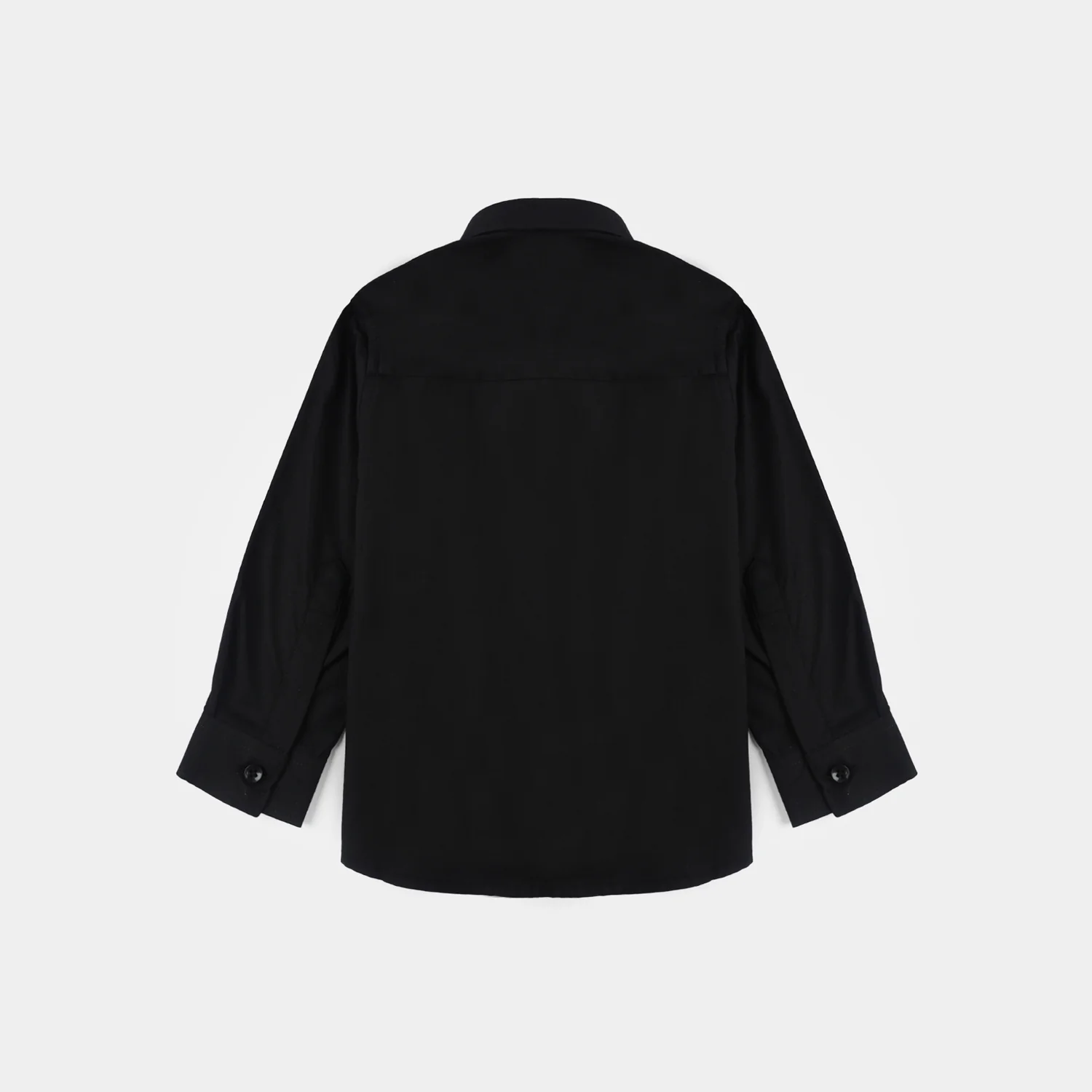 Infant Boys Cotton Poplin Formal Shirt-BLACK - Image 3