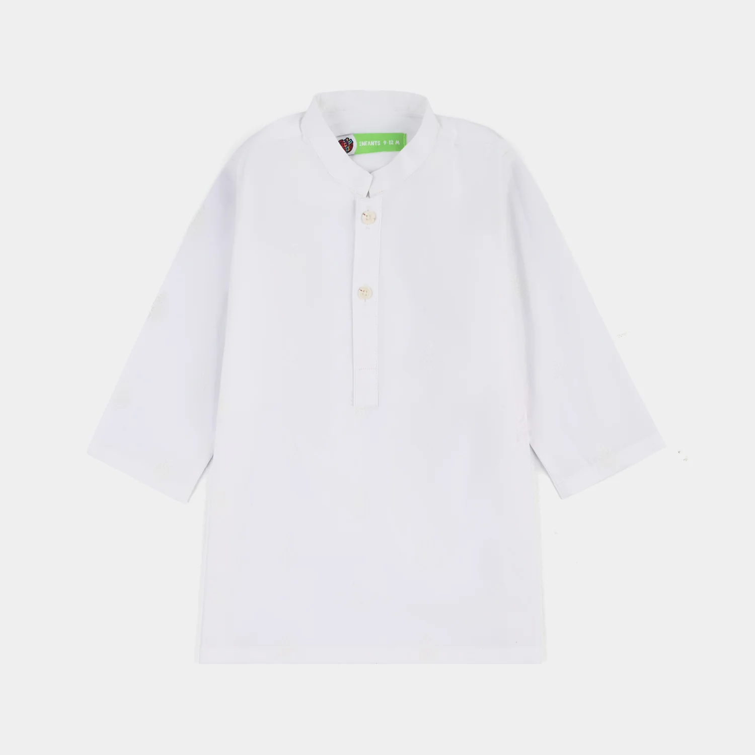 Infant Boys Cotton Poplin Kurta Pajama - White - Image 2