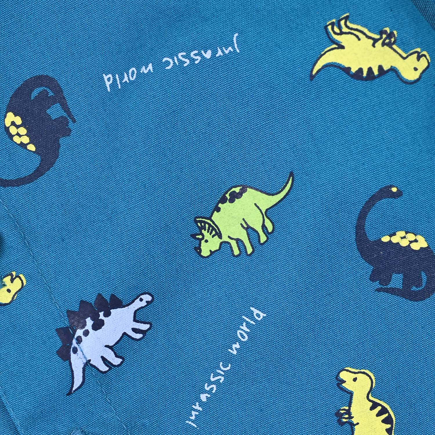 Infant Boys Cotton Poplin Shirt (Dinosaurs) - Blue - Image 3