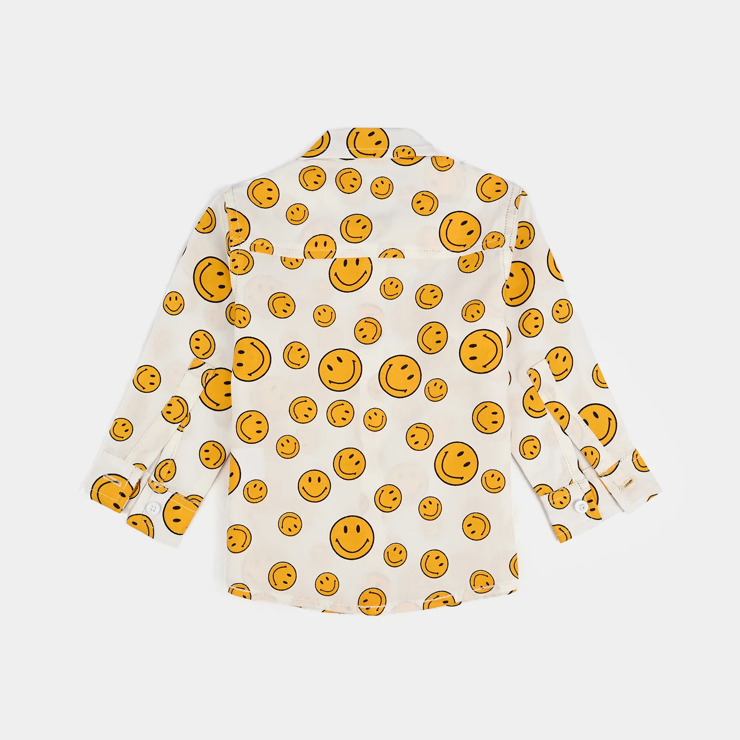 Infant Boys Cotton Poplin Suit-Smile - Off White - Image 3