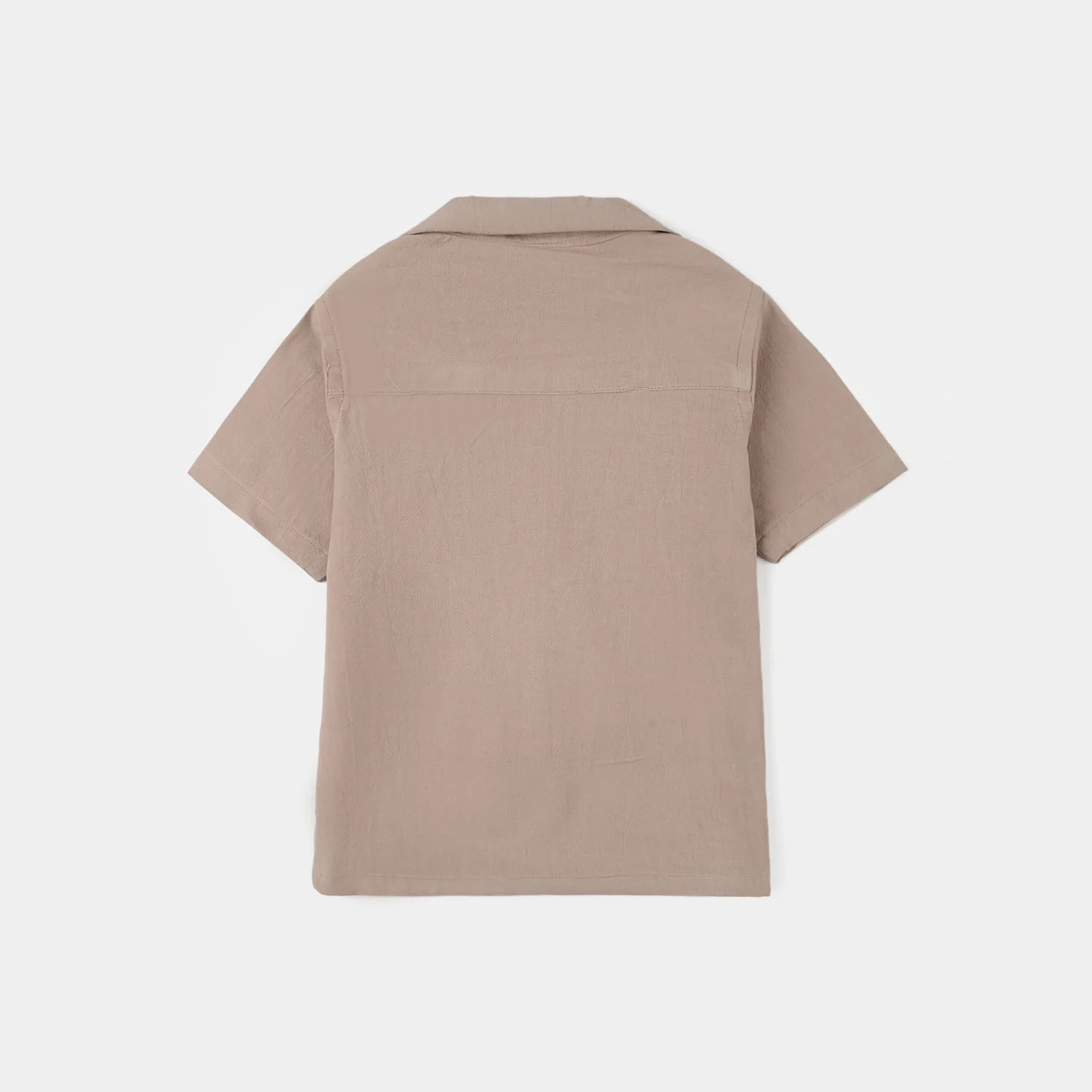 Infant Boys Cotton Shirt - Beige - Image 4