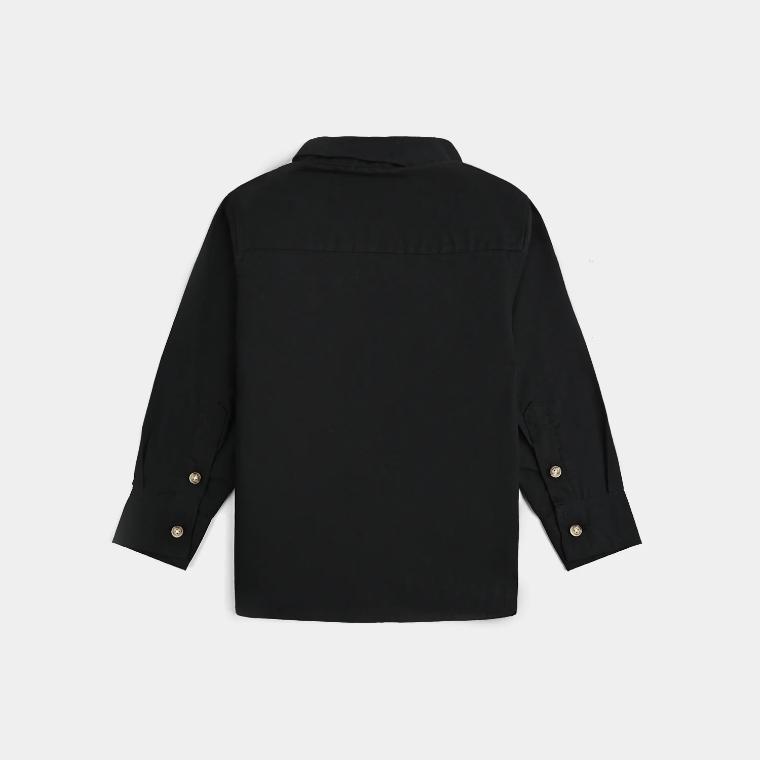 Infant Boys Cotton Shirt - Black - Image 3