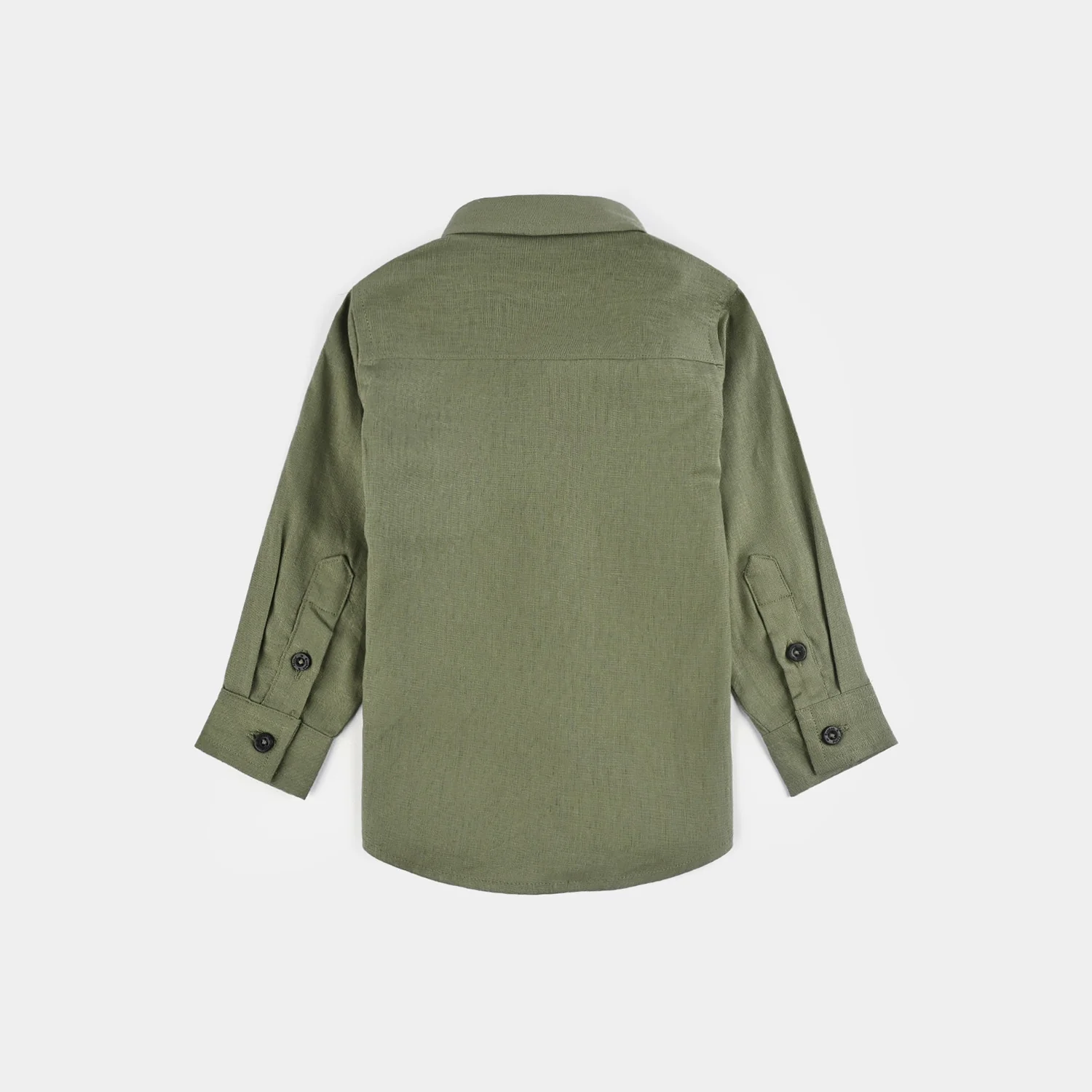 Infant Boys Cotton Shirt (Safari)-Green - Image 3