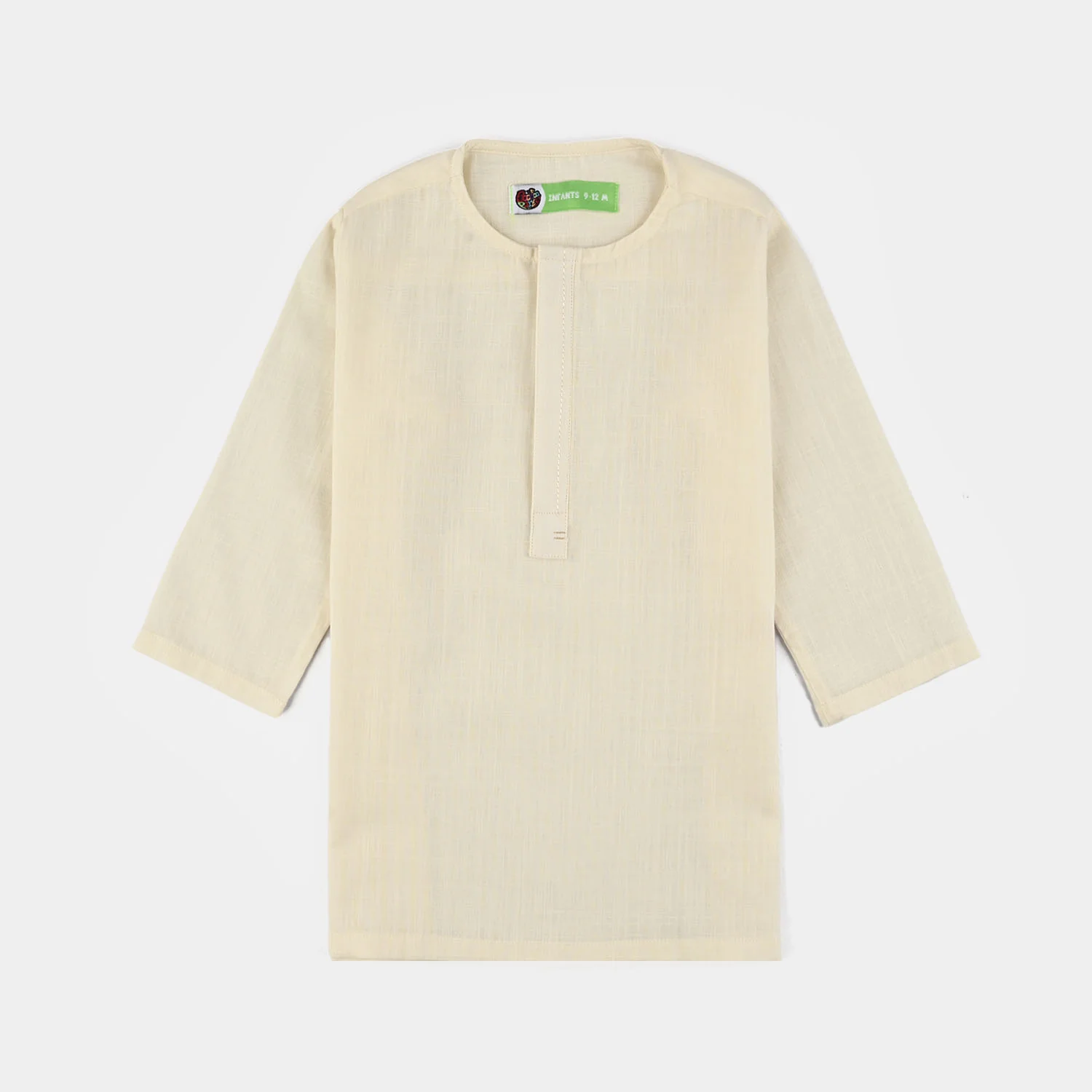 Infant Boys Cotton Slub 3Piece Suit (Blended)-OFF-White - Image 2