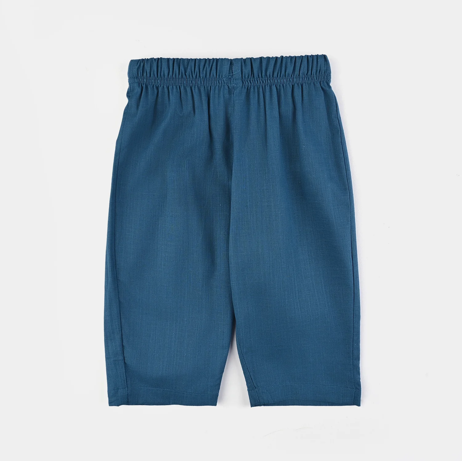 Infant Boys Cotton Slub 3Piece Suit (Puff Motif)-Teal - Image 4