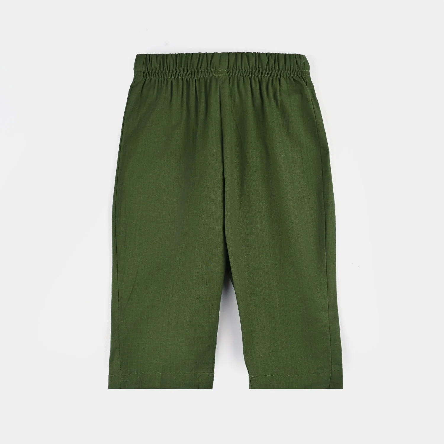 Infant Boys Cotton Slub Kurta Pajama - Green - Image 4
