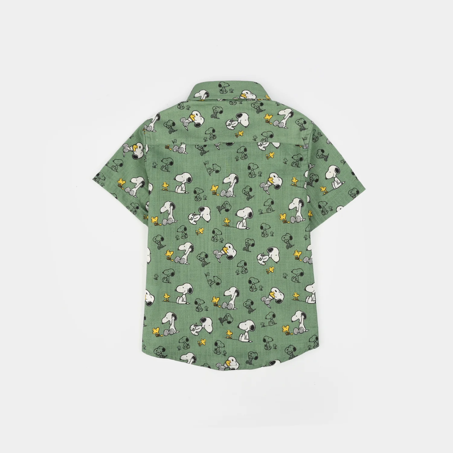 Infant Boys Cotton Slub Shirt-Green - Image 4