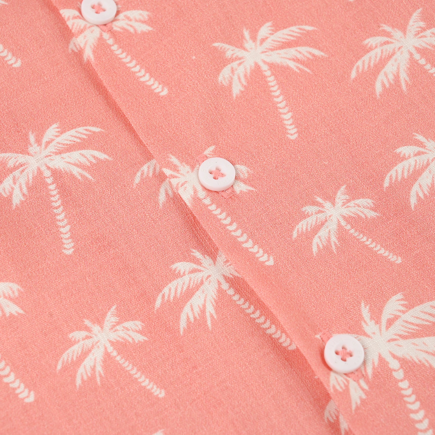 Infant Boys Cotton Slub Shirt (Tropical AOP) - Peach - Image 3