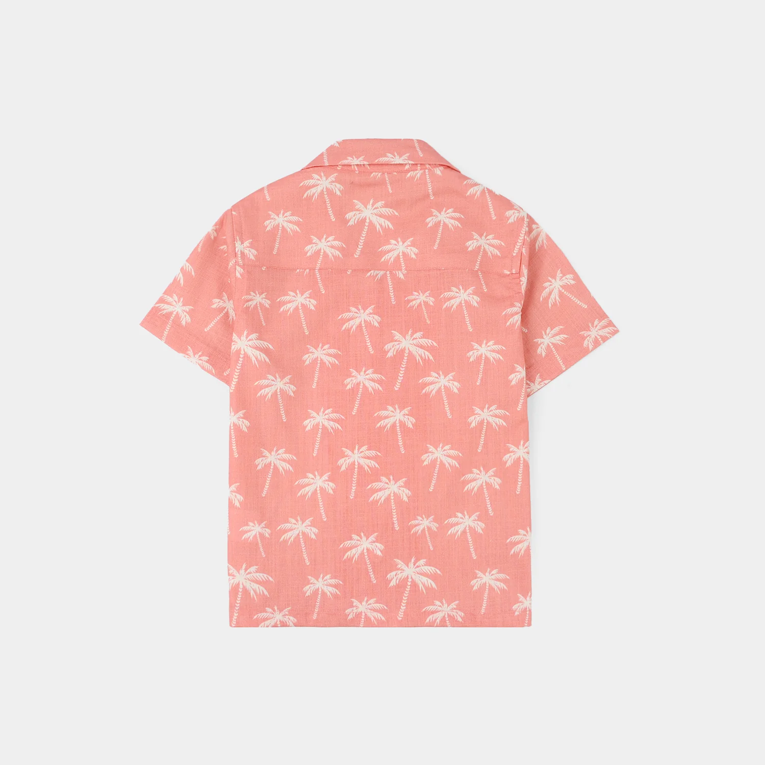 Infant Boys Cotton Slub Shirt (Tropical AOP) - Peach - Image 4