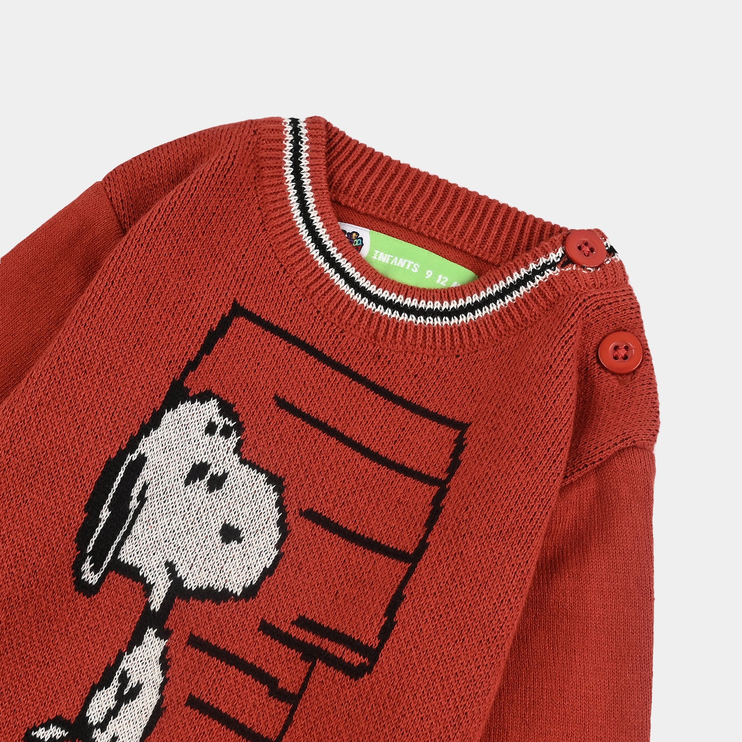 Infant Boys Cotton Acrylic Sweater-Rust - Image 2