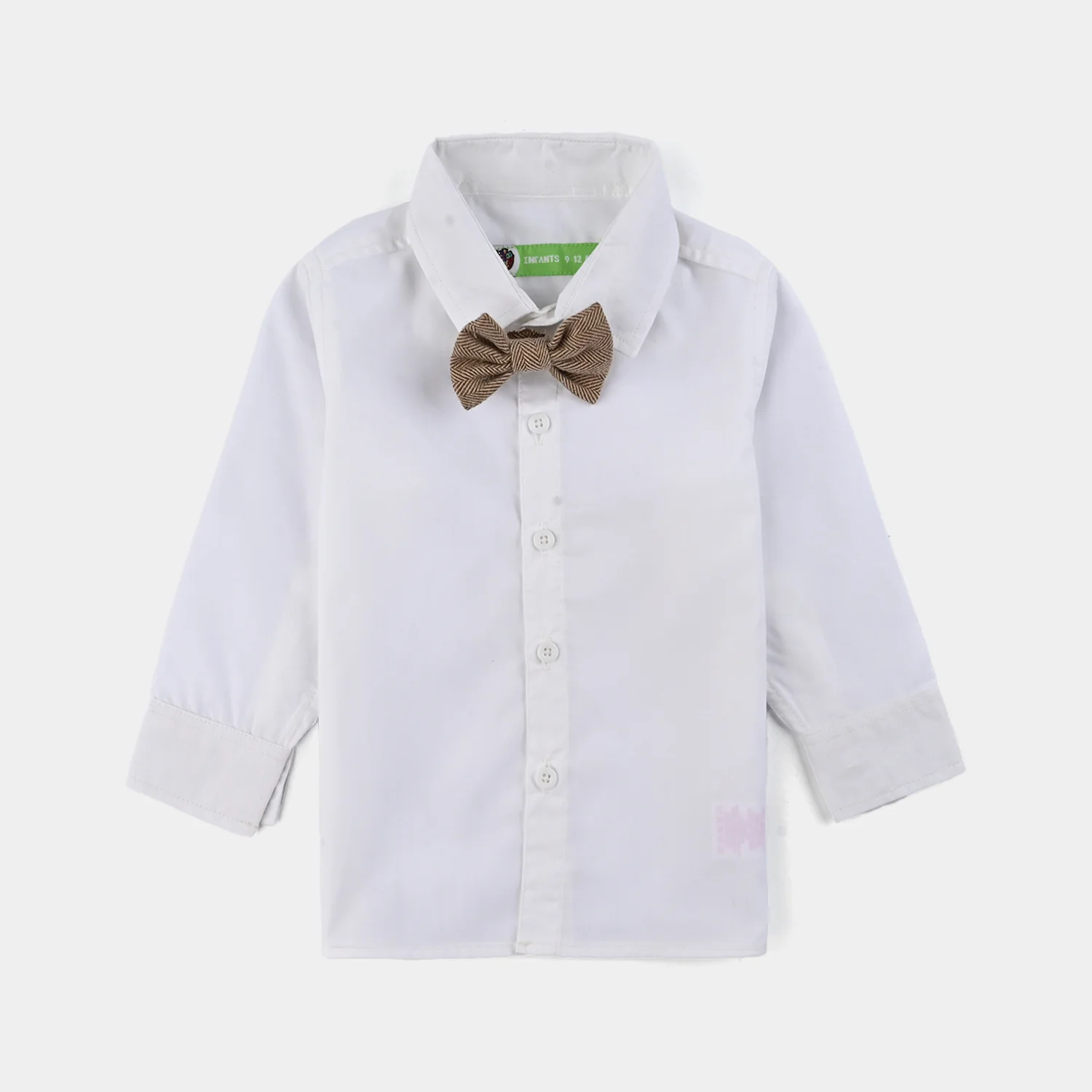 Infant Boys Cotton Twill 3PC Suit - Brown/White - Image 5